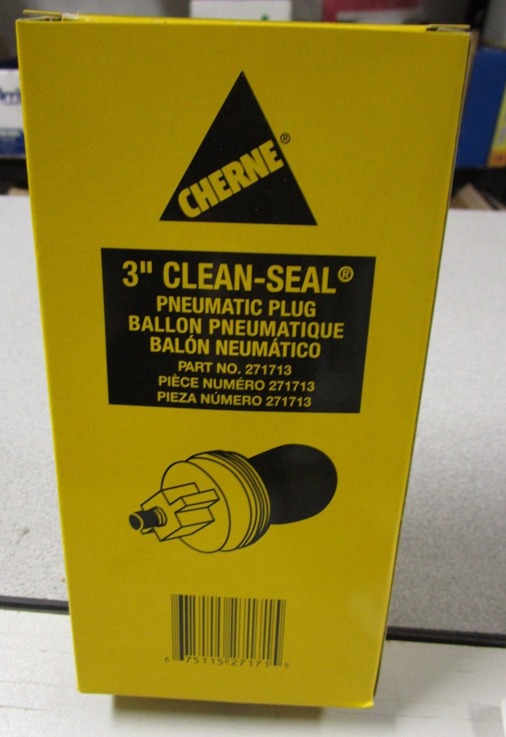CHERNE 3″ CLEAN-SEAL PNEUMATIC PLUG #271713 – NEW IN BOX