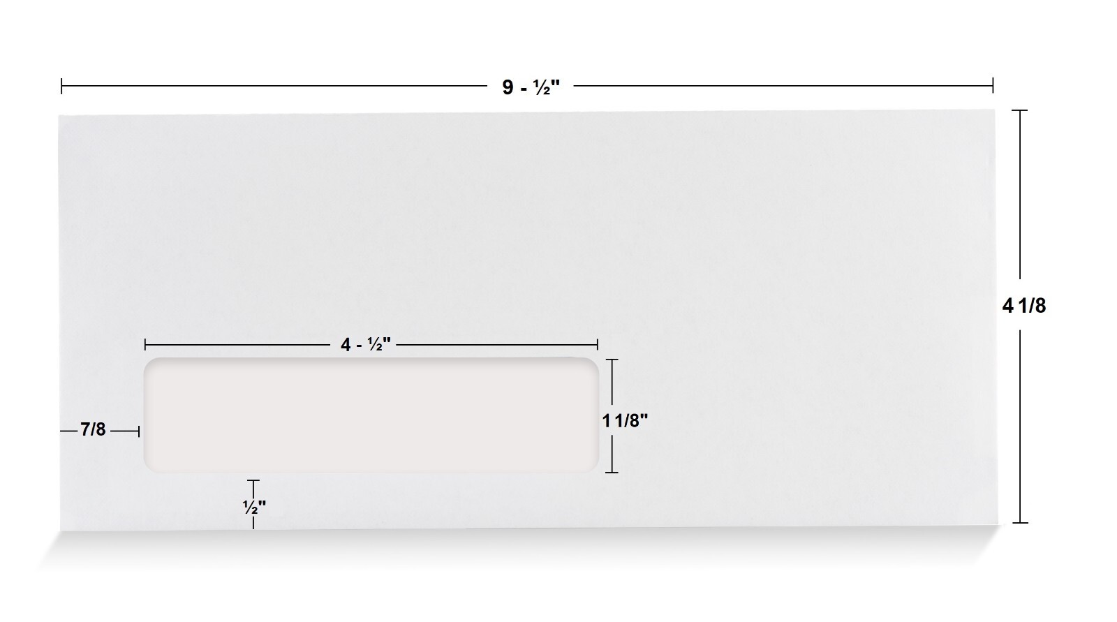 2500 #10 Single Left Window Envelopes, Gummed Closure – 2500 Count (35410-2500)