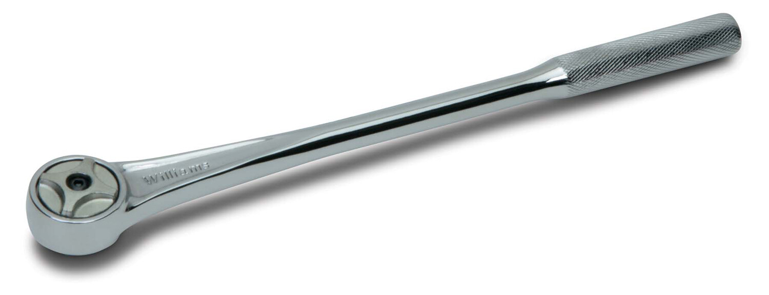 3/8″ Drive Williams USA Chrome Finish Long Round Head Knurled Ratchet B-53a