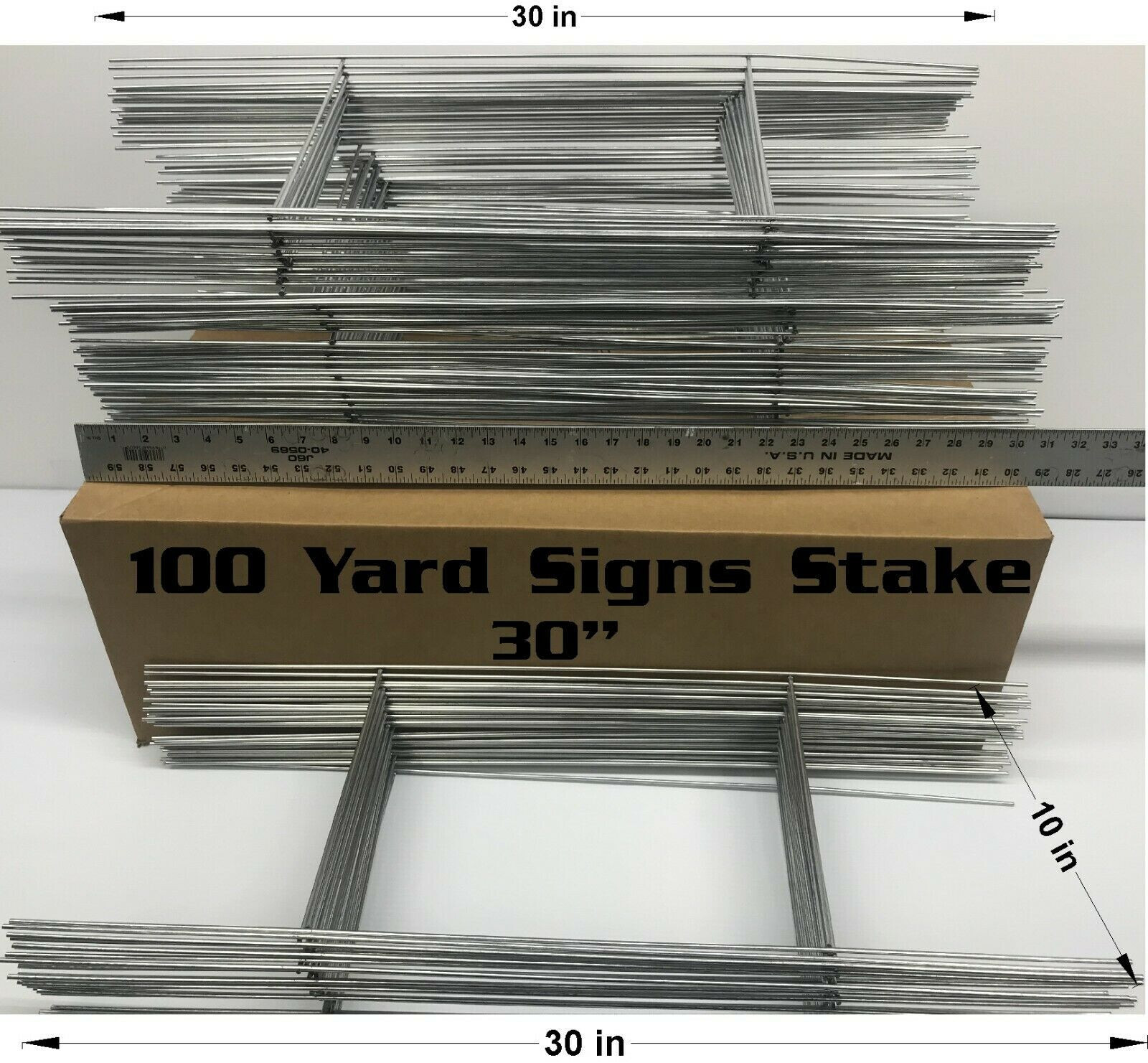 500 Metal Stakes 30 inch Double H-Frame 10×30 inch 9gauges galvanized wire
