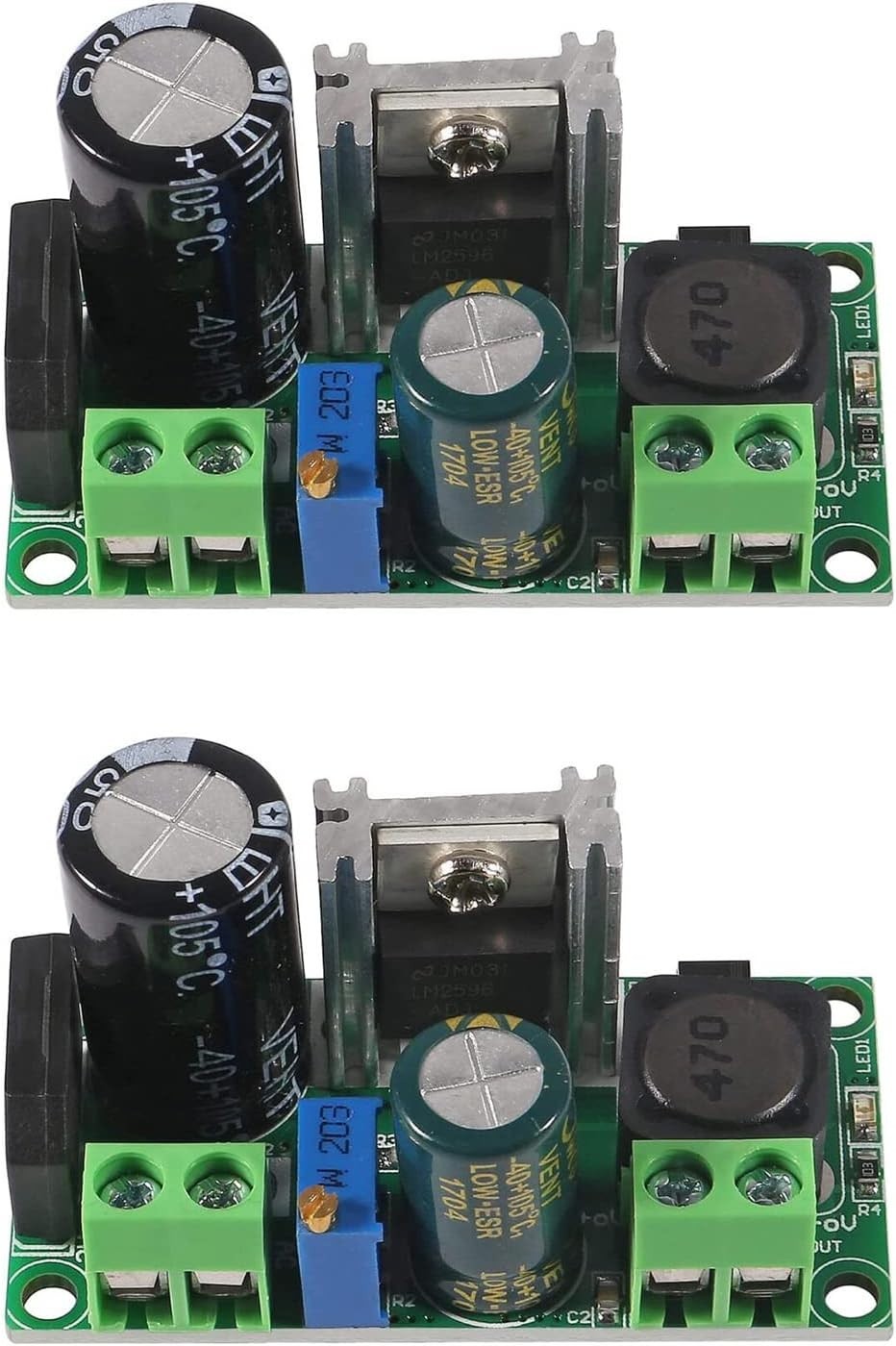 2PCS LM2596HV Buck Converter Module: Adjustable AC/DC Voltage Regulator 2A