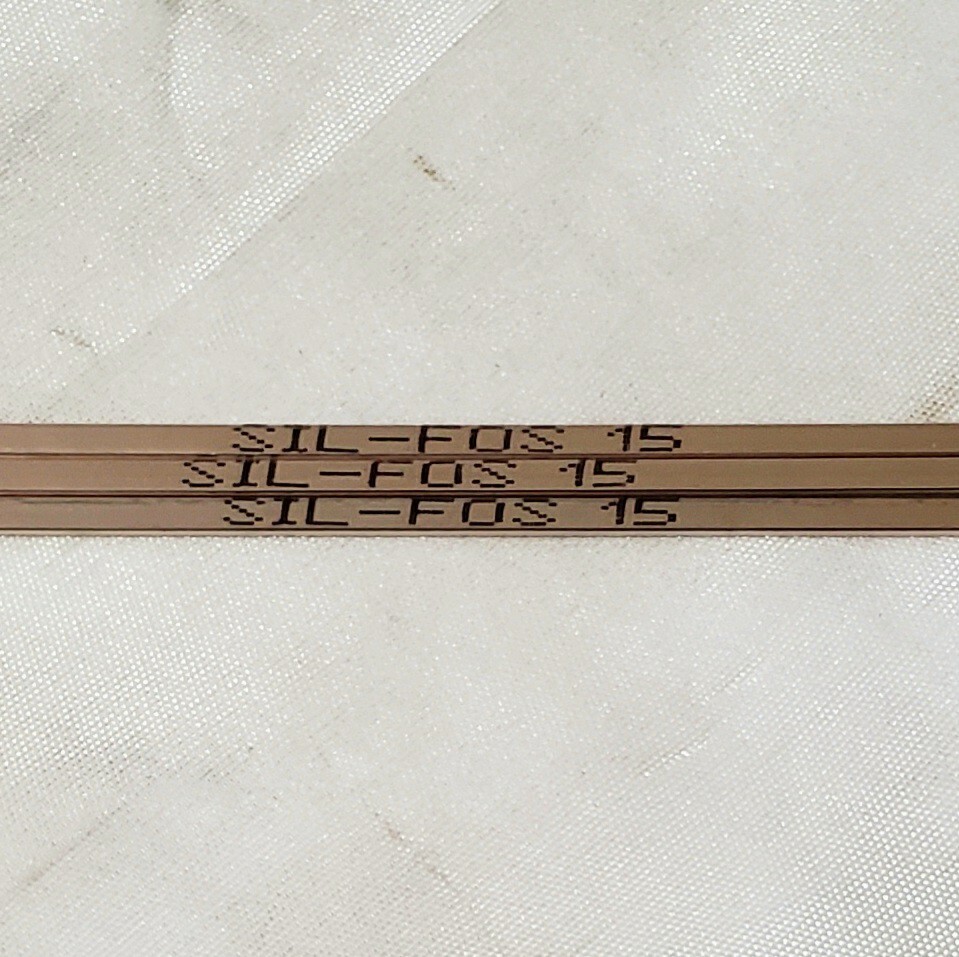 Lucas Milhaupt Sil-Fos 15 15% Silver Brazing Alloy Rods HVAC Grade Qty. 3 Rods