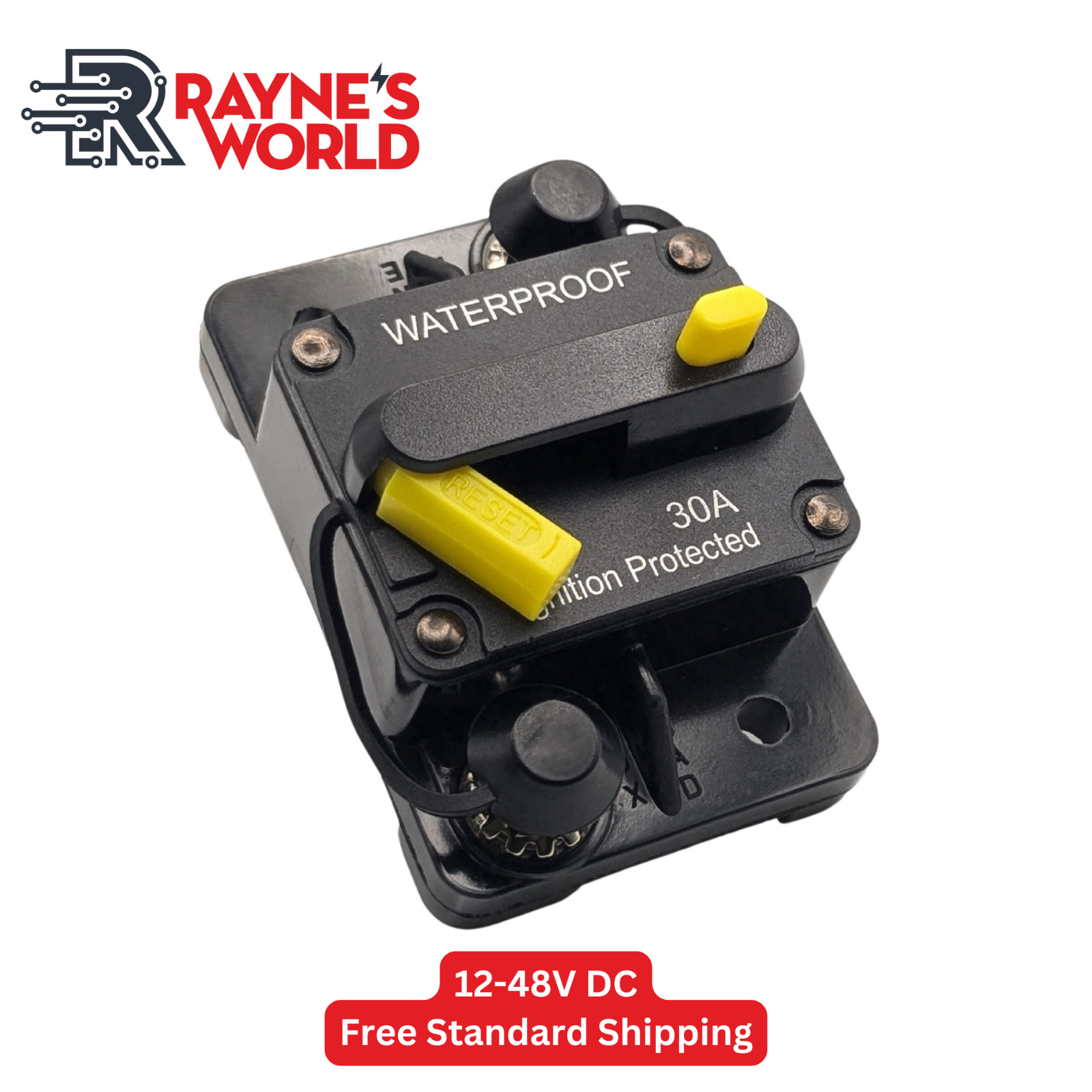30A-300A Amp Waterproof Circuit Breaker Auto/Marine/Solar 12-48V DC Manual Reset