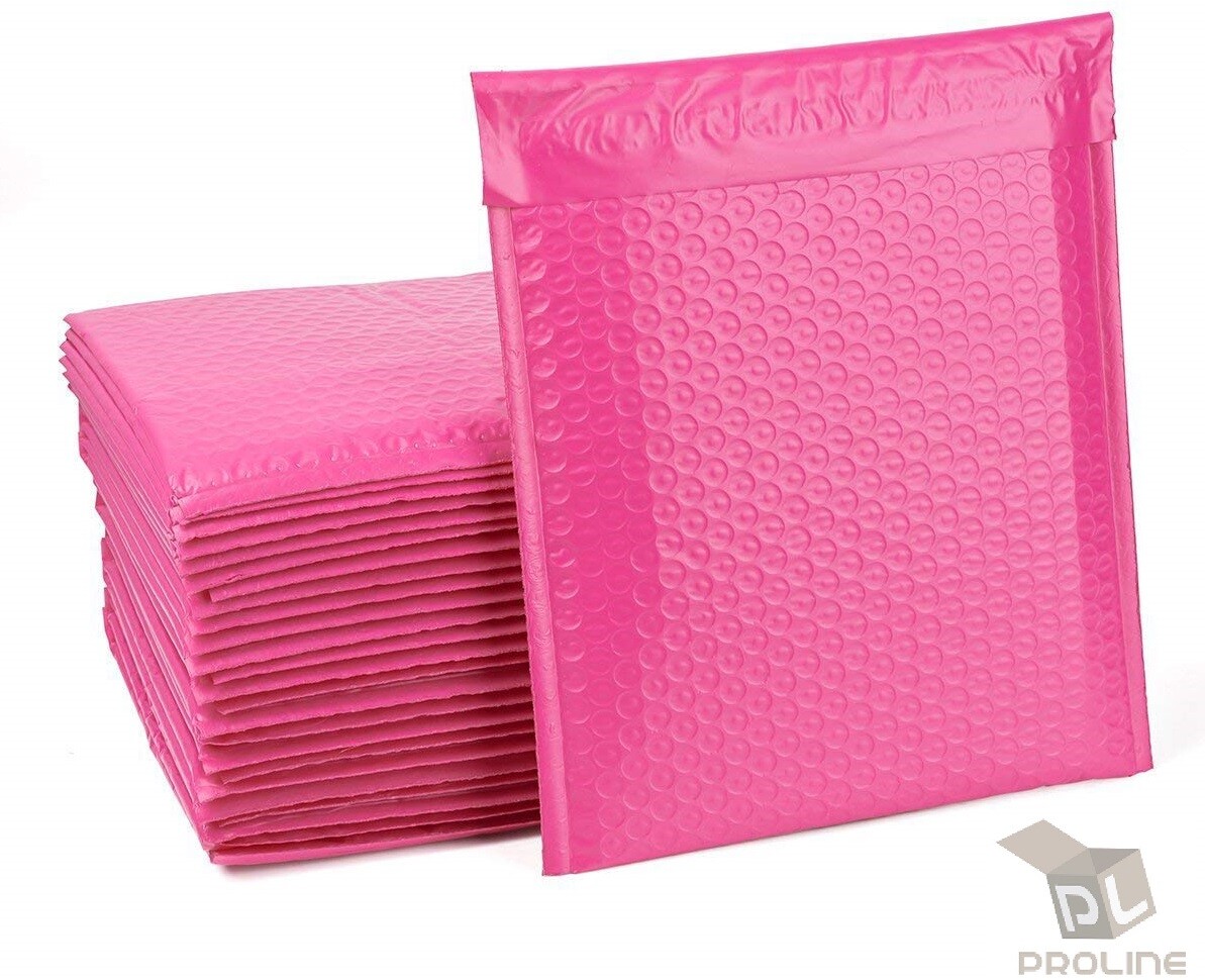 500 #0 Pink Poly Bubble Padded Envelopes Self-Sealing Mailers 6X10 (Inner 6×9)