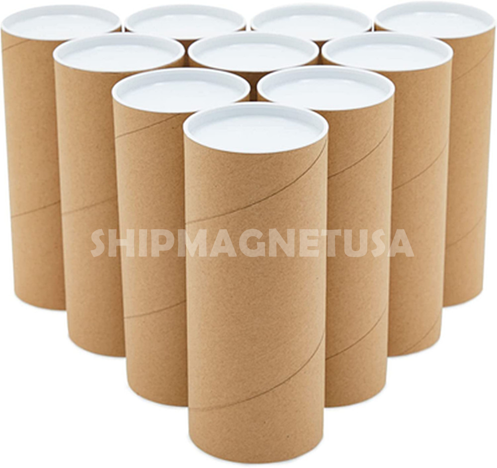 (10) – 2″ x 8″ Kraft Mailing Shipping Packing Storage Tubes With Caps Free Ship!