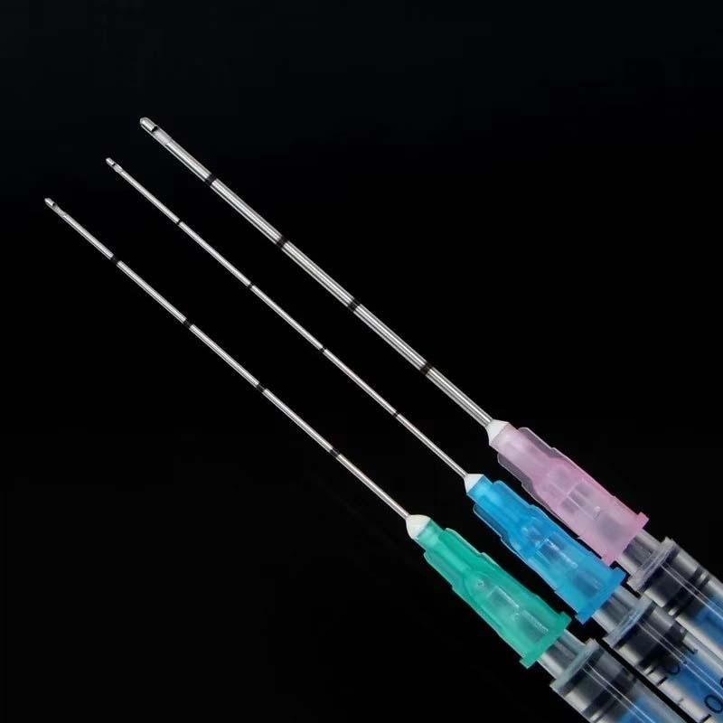 50pcs Disposable Blunt Tip Cannula Needles Filler Injection Facial Nose 18-30g