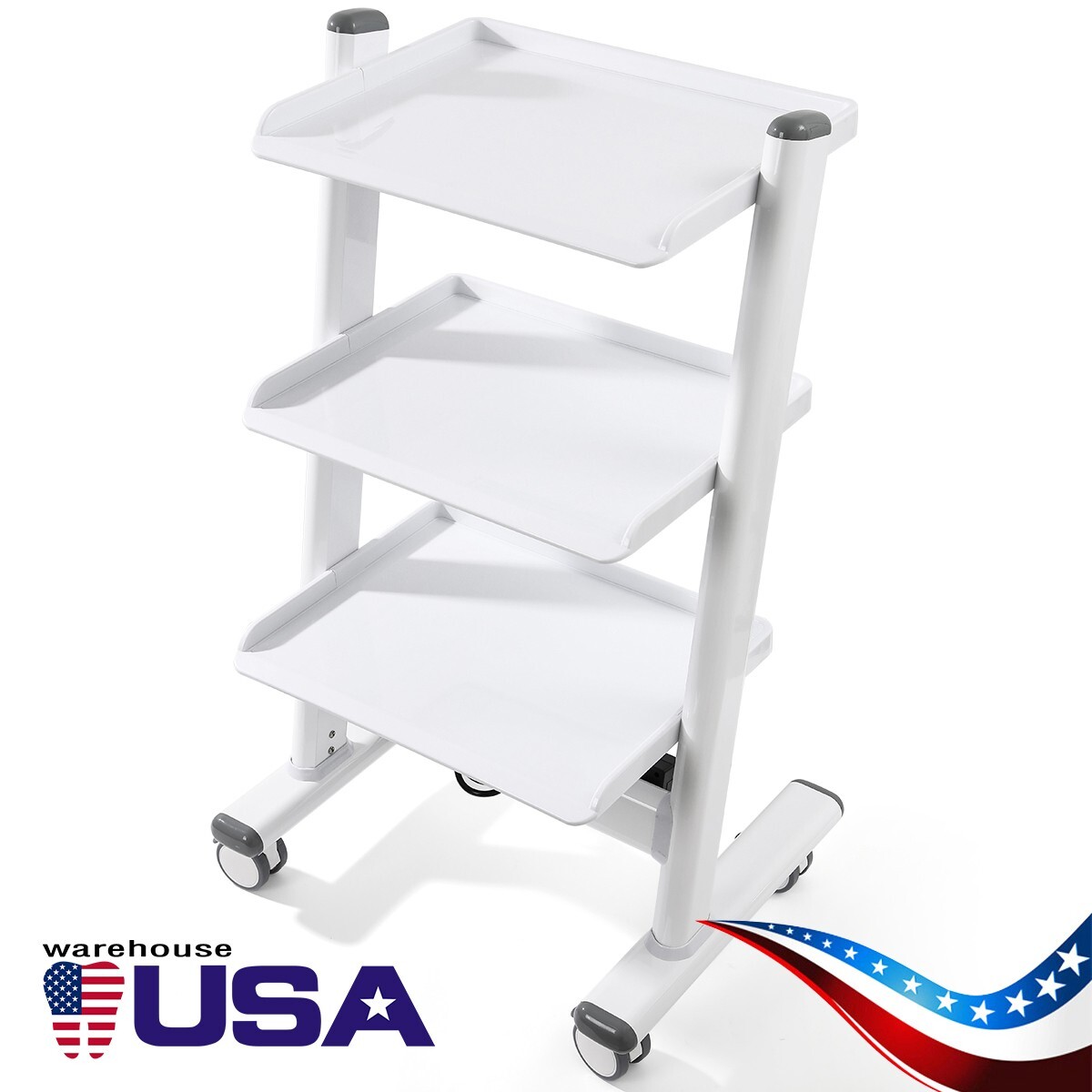 Dental Mobile Implant Endo Utility Cart Storage Cabinet Drawers /3 Layer Trolley