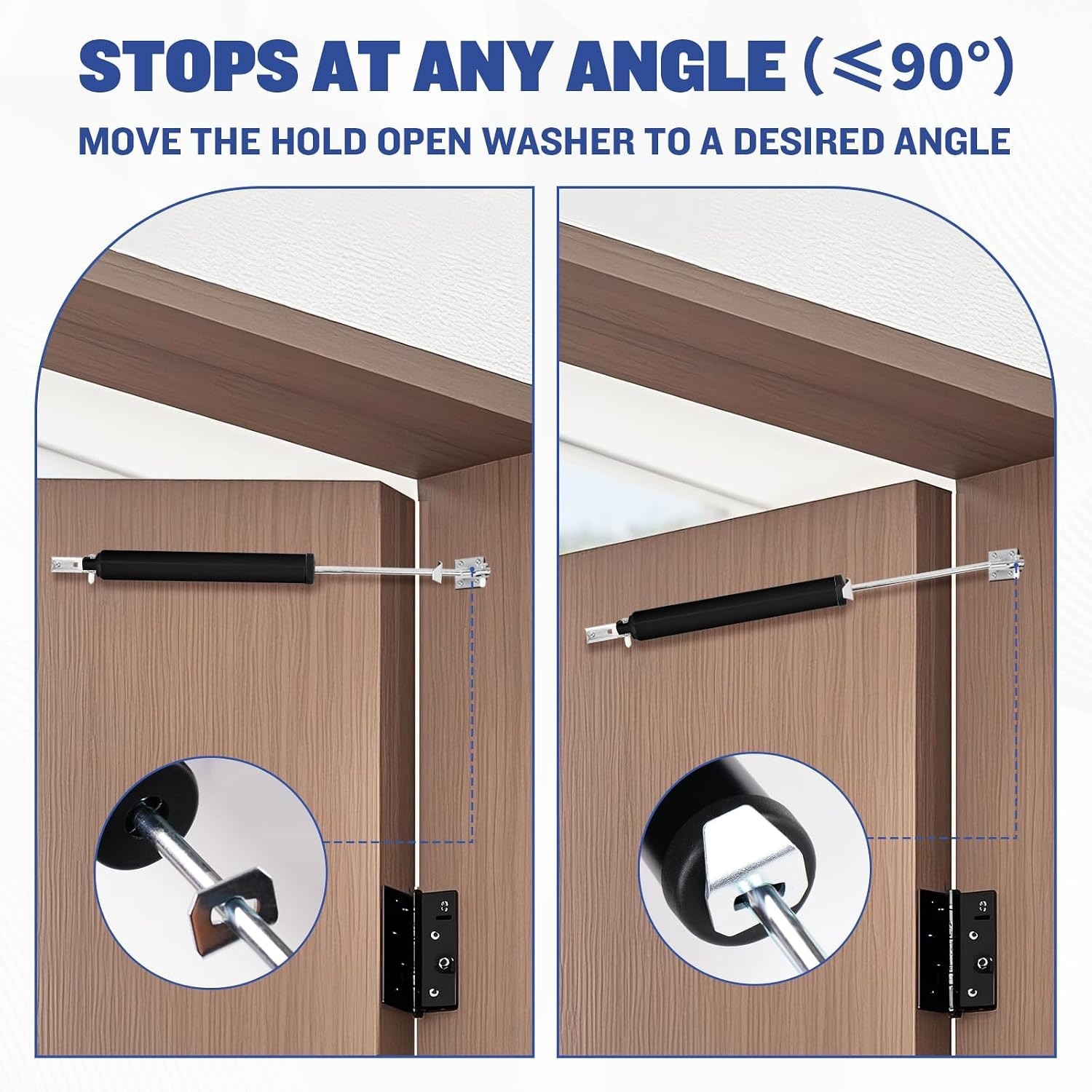 Screen Door Closer, Storm Door Closer Heavy Duty with Hold Open, Pneumatic Do…
