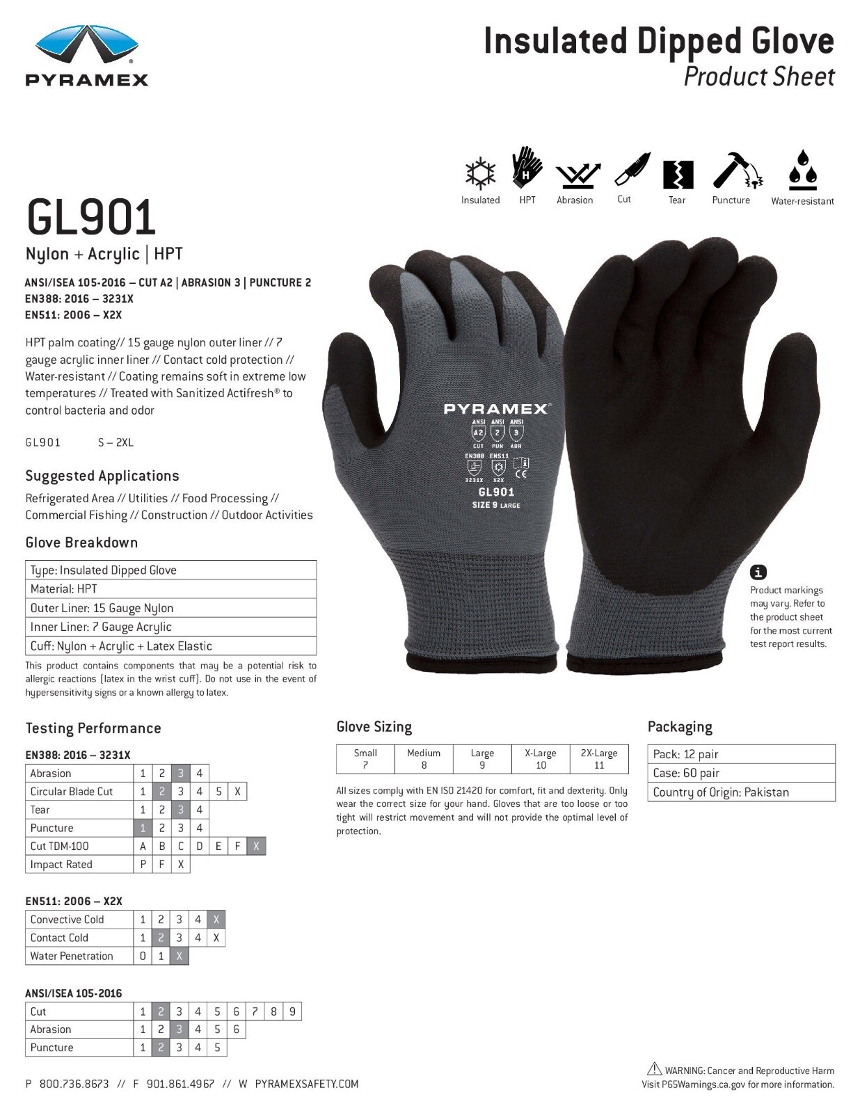 1 PR. WATER RESISTANT Insulated Cold Weather Warm Winter Palm Coated WORK GLOVES