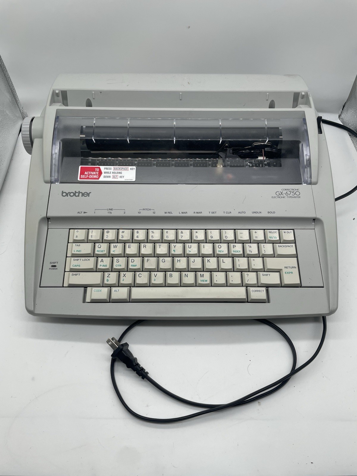 Brother Correctronic GX-6750 Electronic Typewriter Tested Working Needs Ribbon