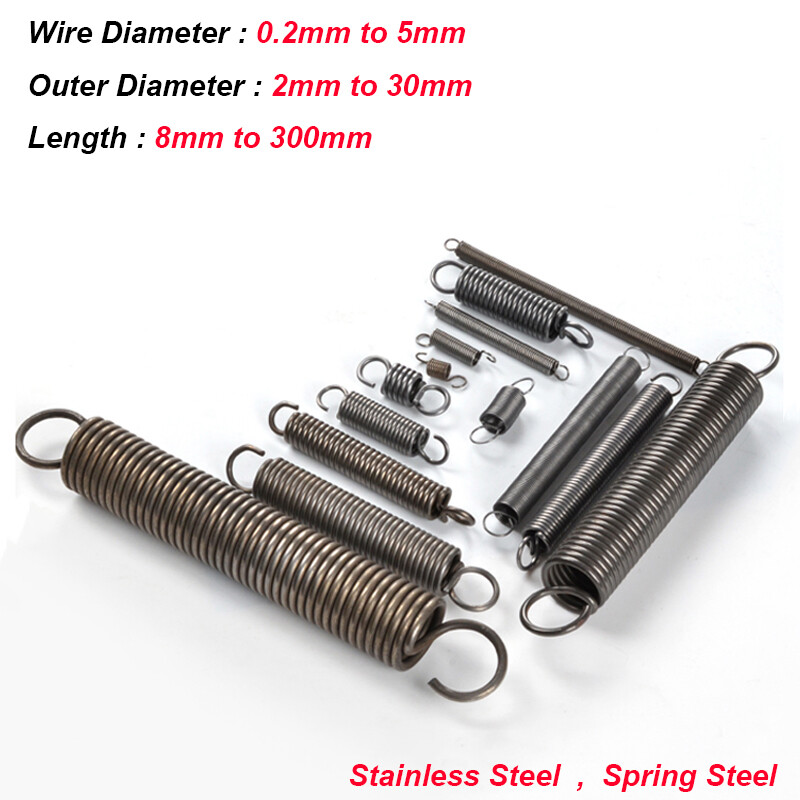 Expansion Spring Tension Springs Wire Diameter 0.2mm to 5mm Various Sizes