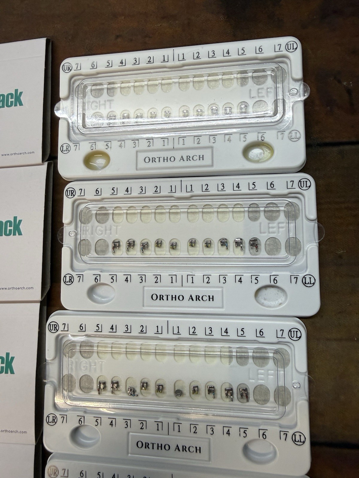 Ortho Arch LN2-902 Horizon Mini Roth .022 Partial Bracket Lot 5 Trays