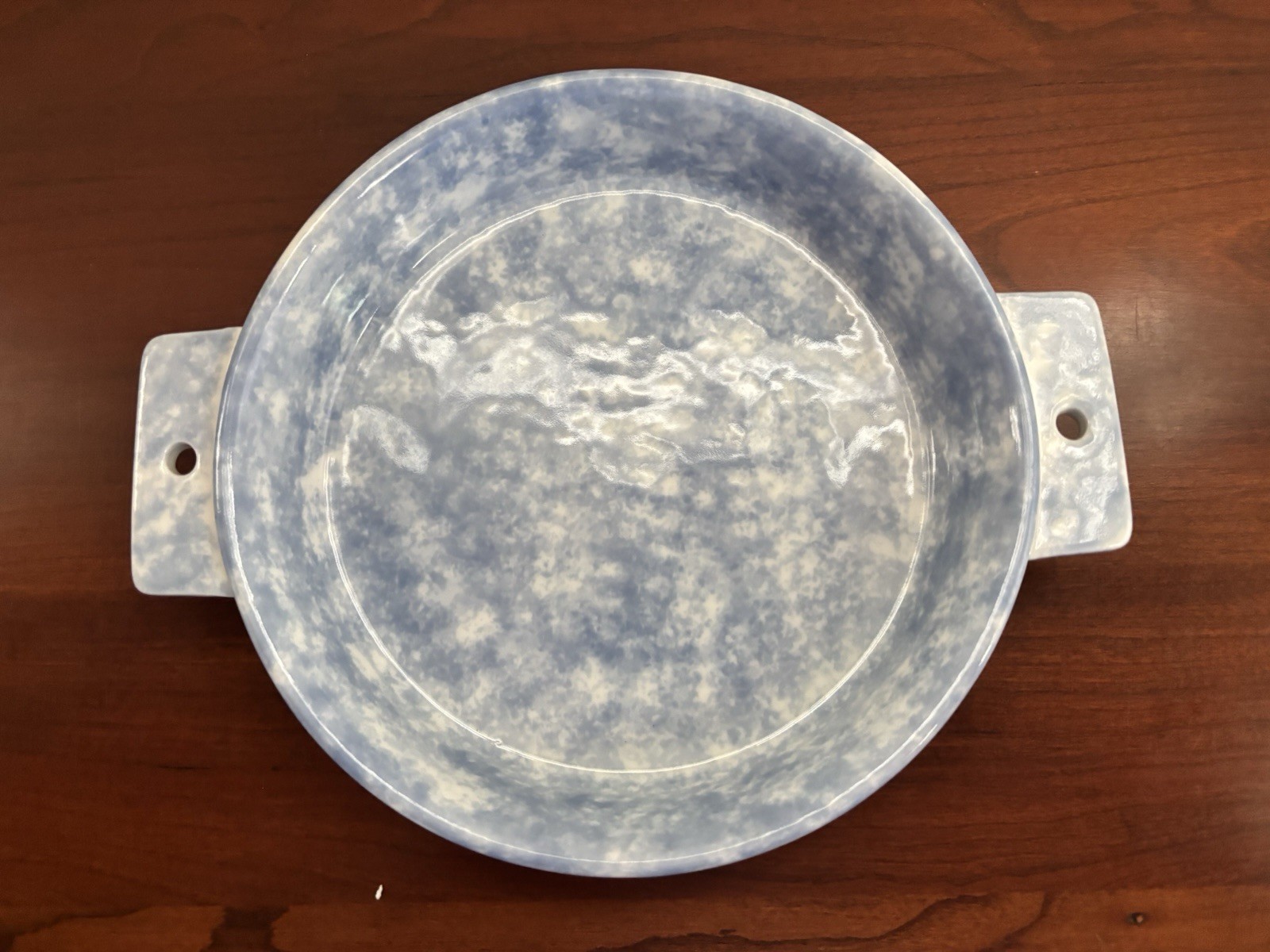 Oneida Studio Pottery Light Blue Spongeware Porcelain Bowl Dish