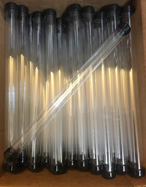 80 Pack – 12″ X 3/4″ Diameter Clear Packaging Mailing Shipping Storage Tube