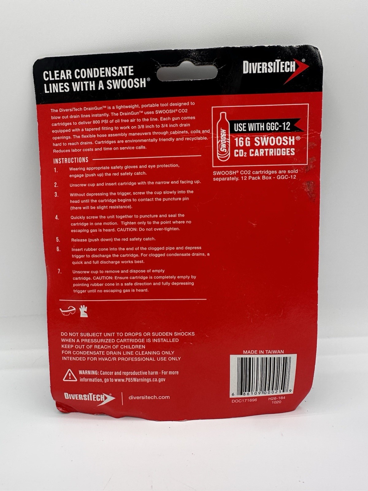 New DiversiTech Drain Clearing Gun w/ Flexible Hose GG-1