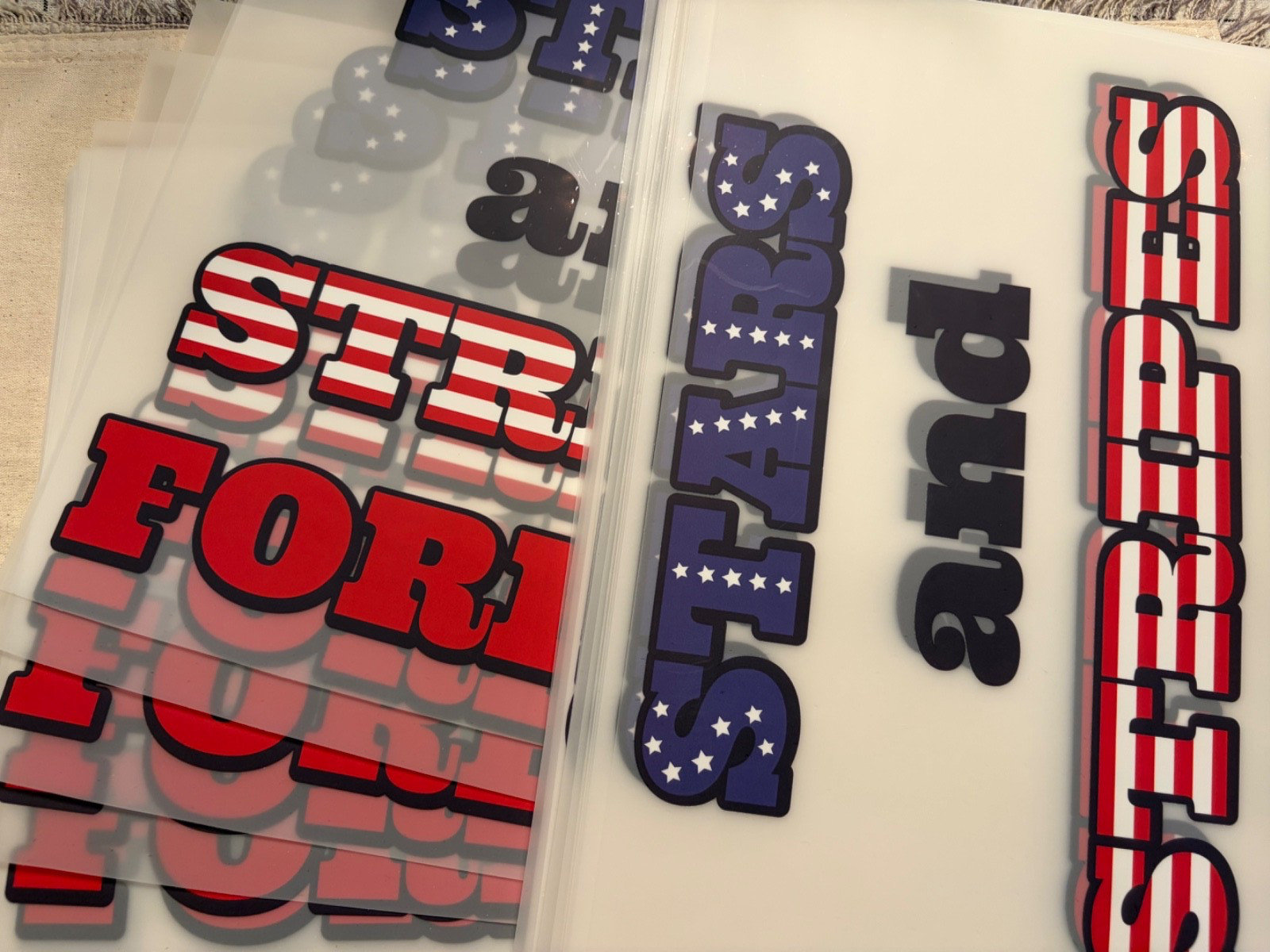 60 “Stars & Stripes Forever” DTF Transfers Bulk Lot 11.5″ x 9″ Ready to Press
