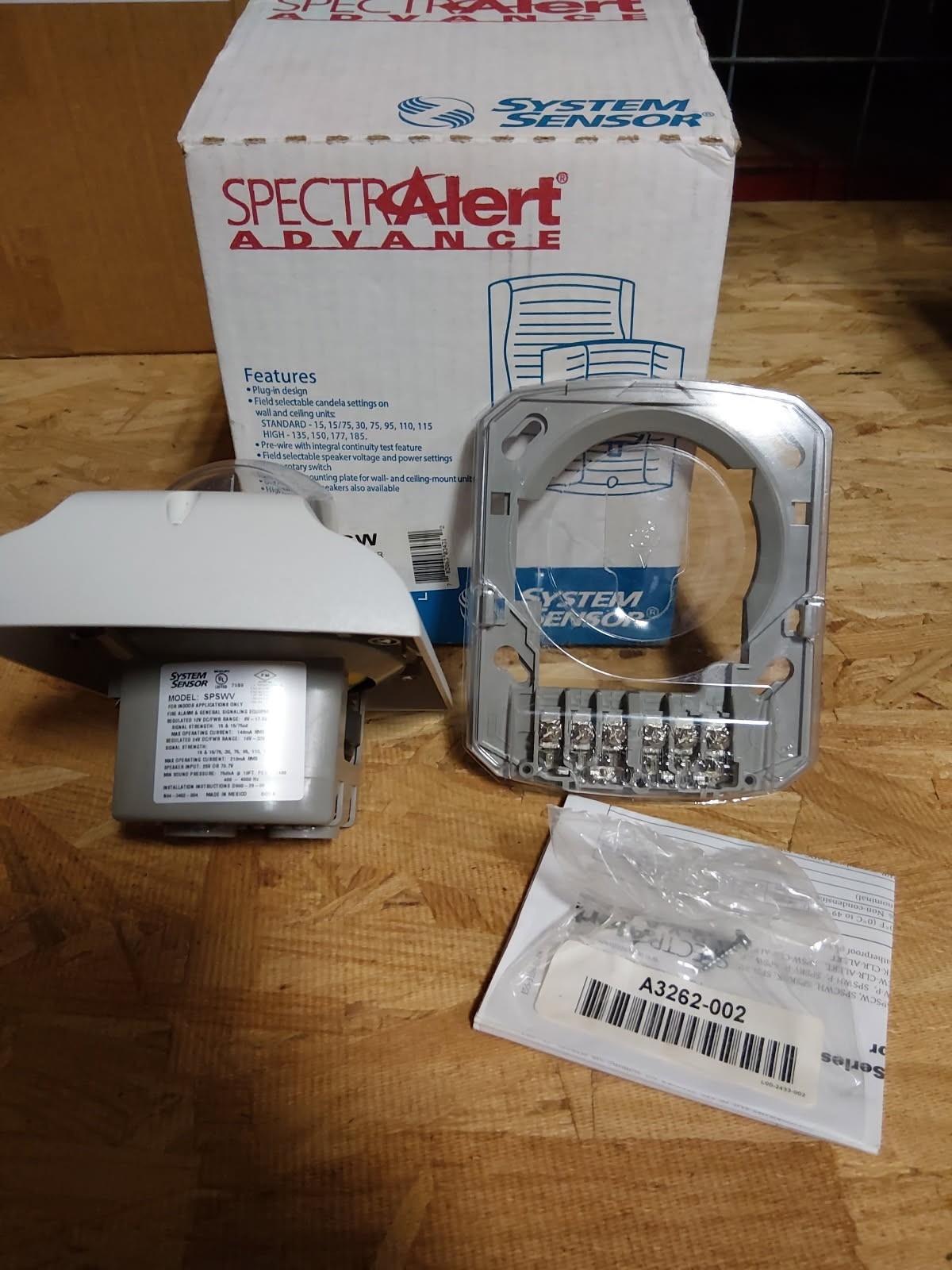 System Sensor SpectrAlert Advance SPSW Wall Speaker Strobe White FIRE
