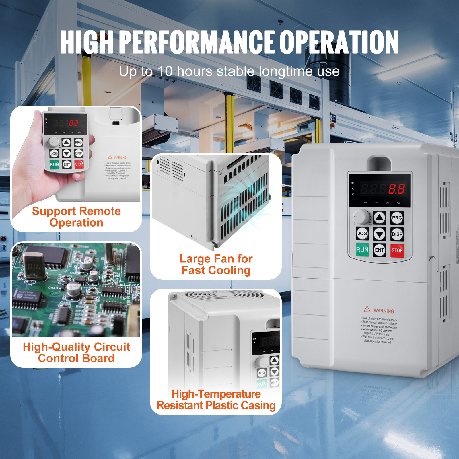 7.5KW 10HP Variable Frequency Drive Inverter Convert 1 To 3 Phase VFD 220V
