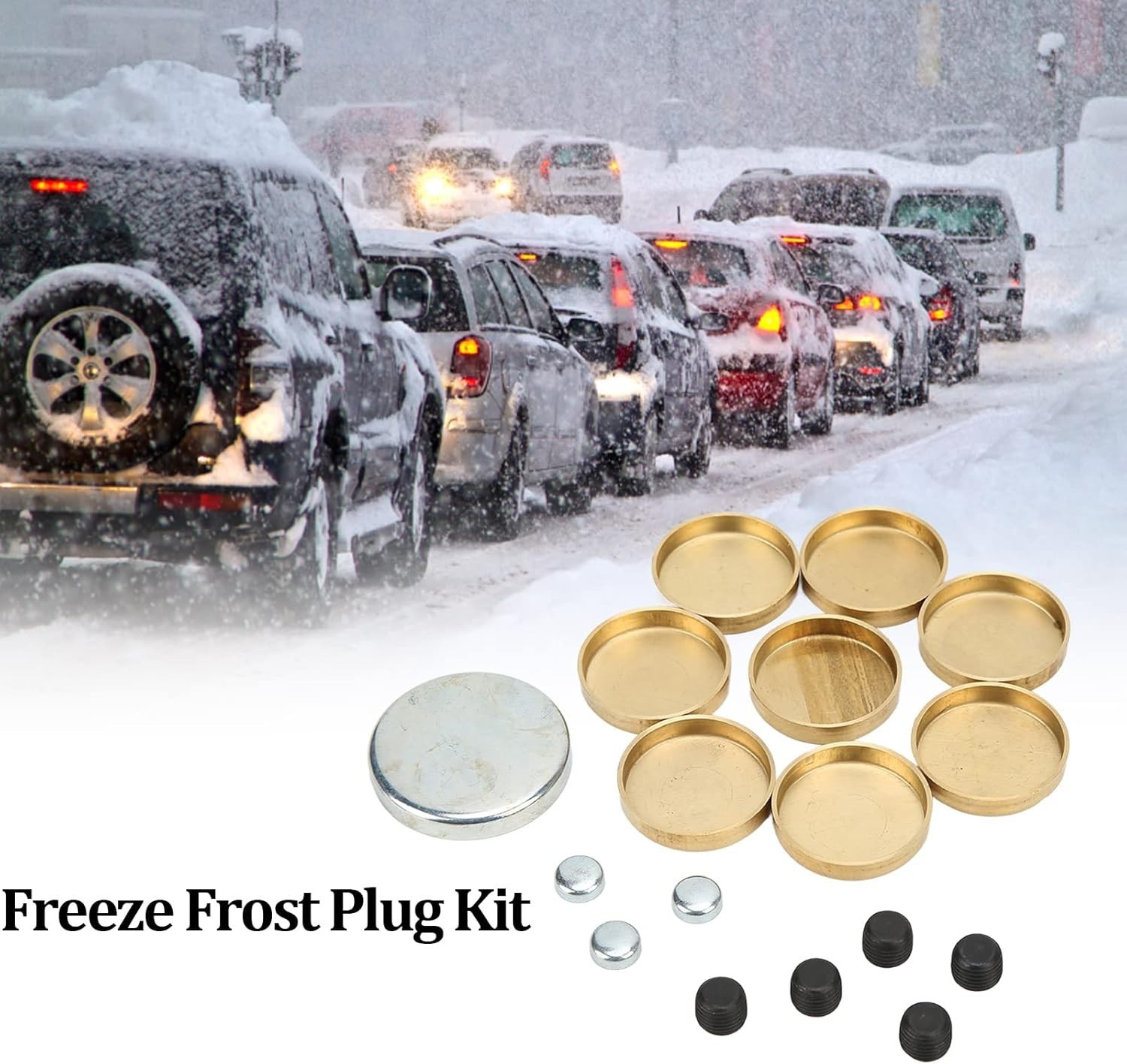 Brass Engine Freeze Plug Kit for Chevy Small Block 283 305 327 350 1957-1997