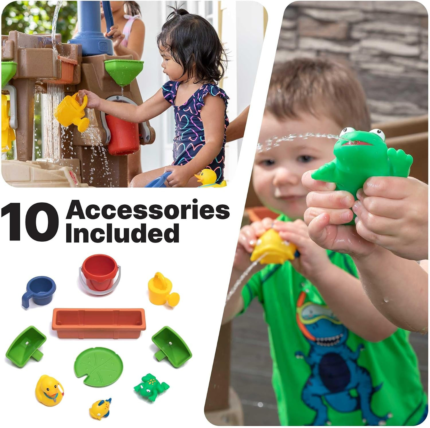 Step 2 Pump & Splash Discovery Pond Water Table, Kids Water Sensory Activity Poo