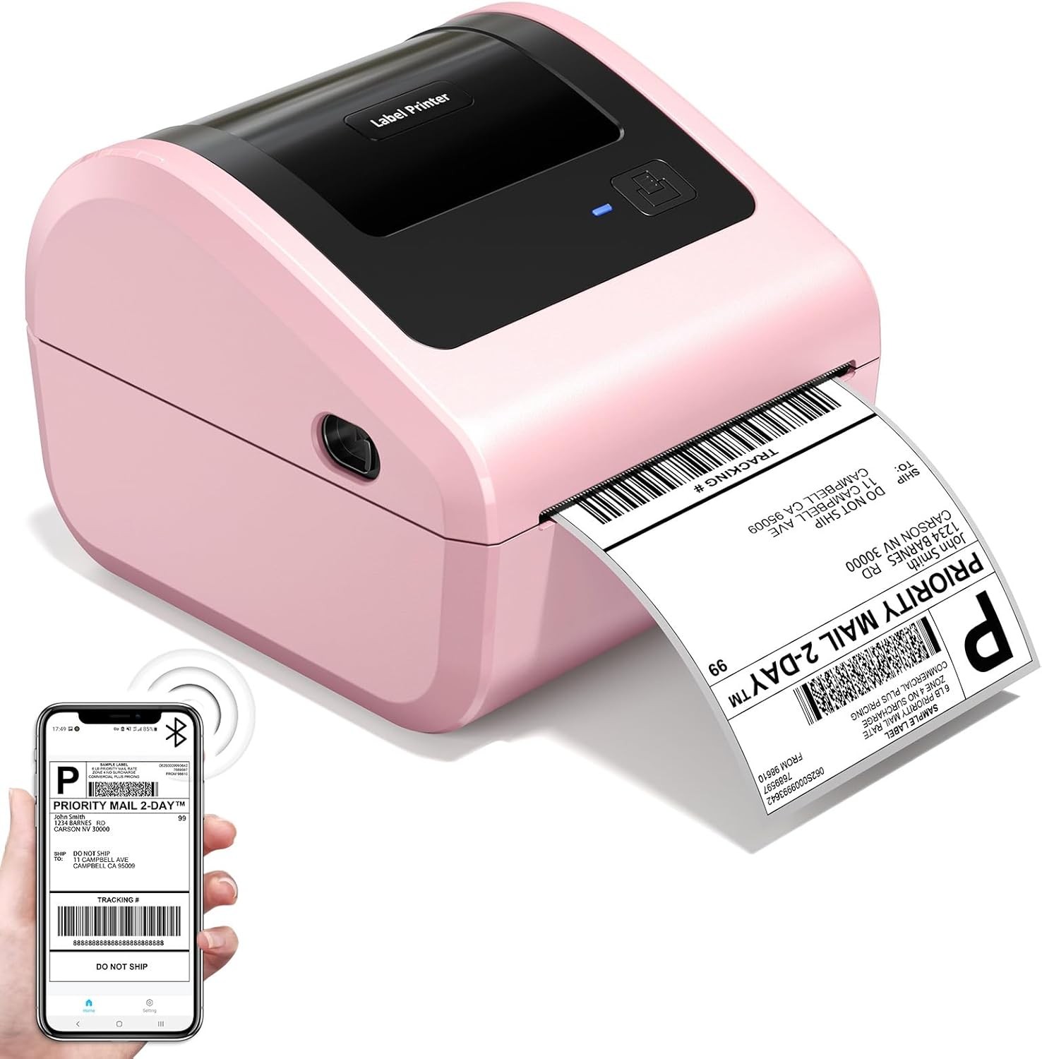 4×6 Printer Bluetooth Shipping Label Printer for Thermal Label USPS UPS FedEx