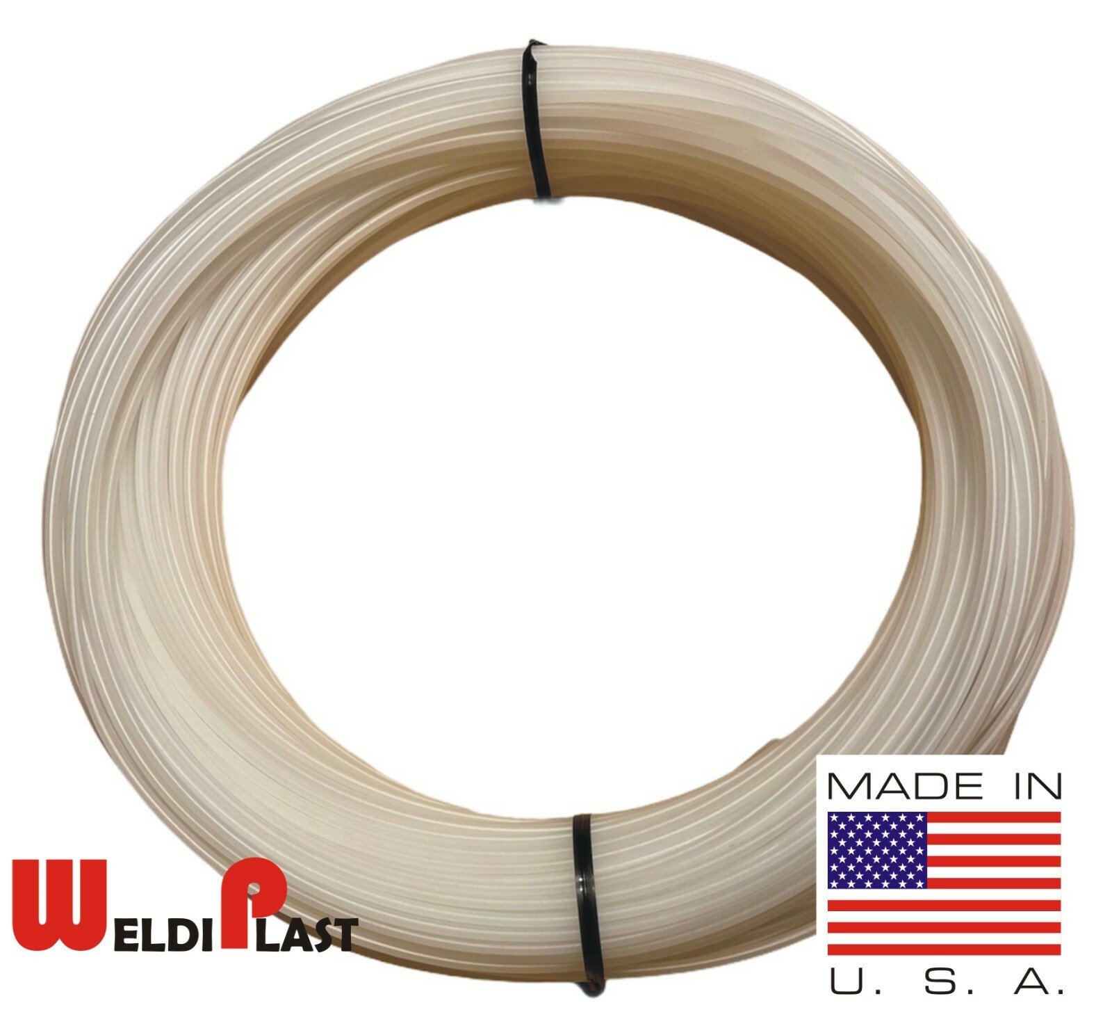 HDPE Polyethylene Plastic Welding Coils 0.5lb (100ft x 3mm 1/8 Natural) Repairs
