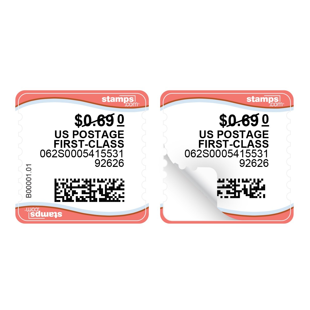 Stamps.com Original NetStamps Sheets 50 Pack | 1,250 Printable Postage Labels