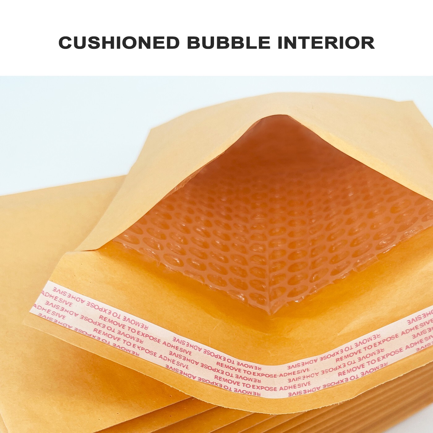Coolpkg 500 PCS #000 4×8″ Kraft Gold Bubble Mailer Envelopes Made In USA 4×8