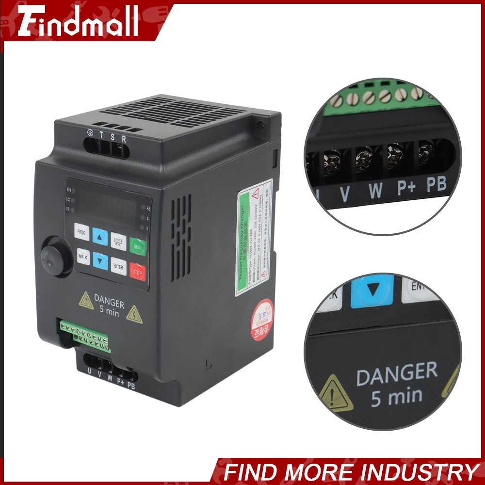 2.2KW VFD 220V 3HP 1 to 3 Phase Variable Frequency Drive Inverter