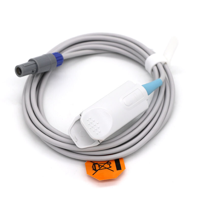 Adult Finger Clip SpO2 Sensor Blood Oxygen Probe Fit For Nihon KohdenCMS60C 5Pin