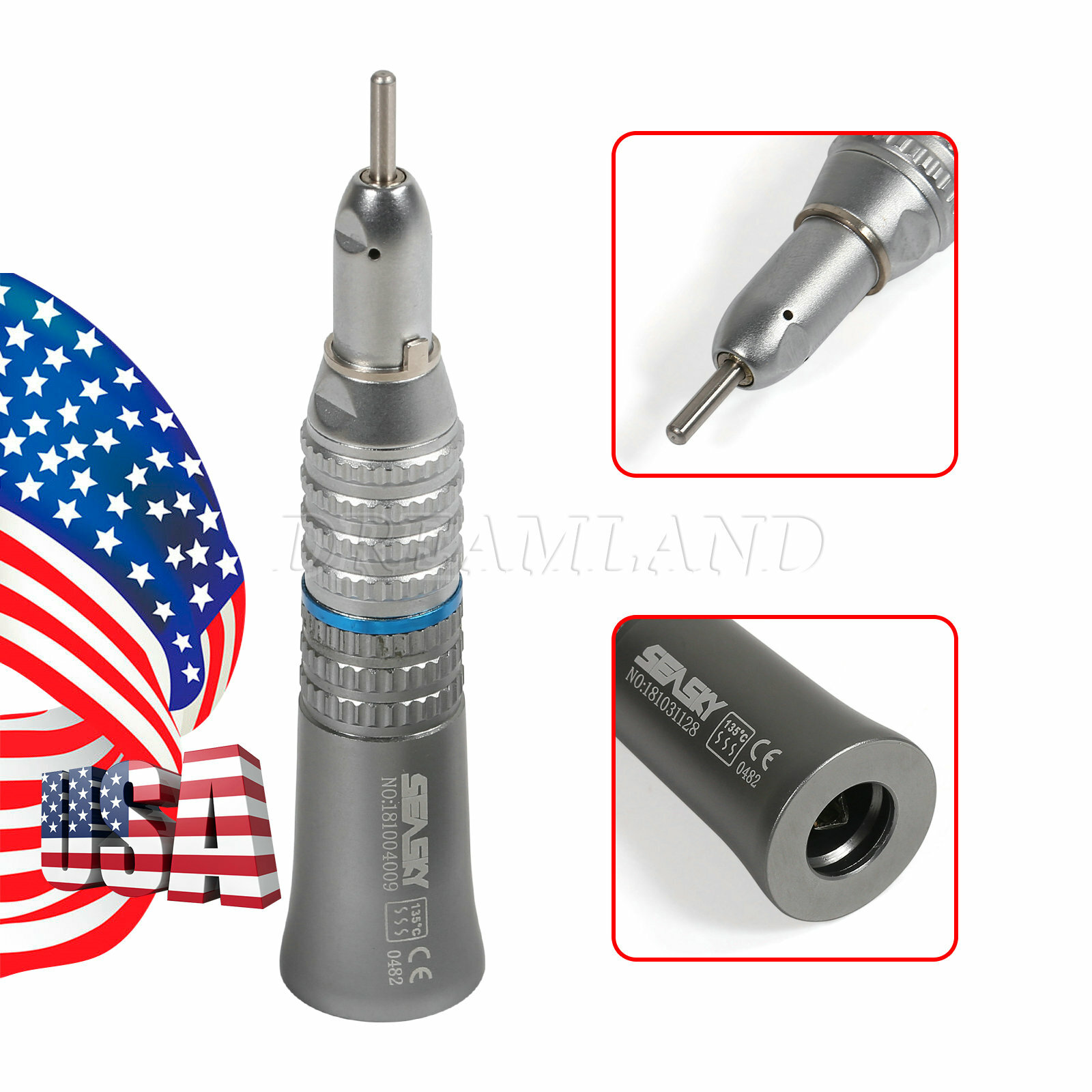 E-type Dental Straight Handpiece Slow Speed Dental Nosecone Handpiece USA-YP