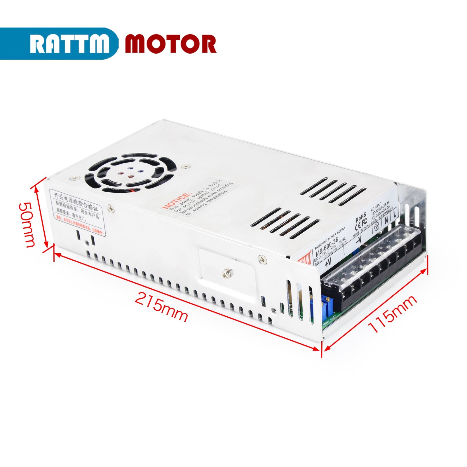 【in US】 600W 72V DC Switching Power Supply PSU Adapter AC to DC Transformer 8.3A