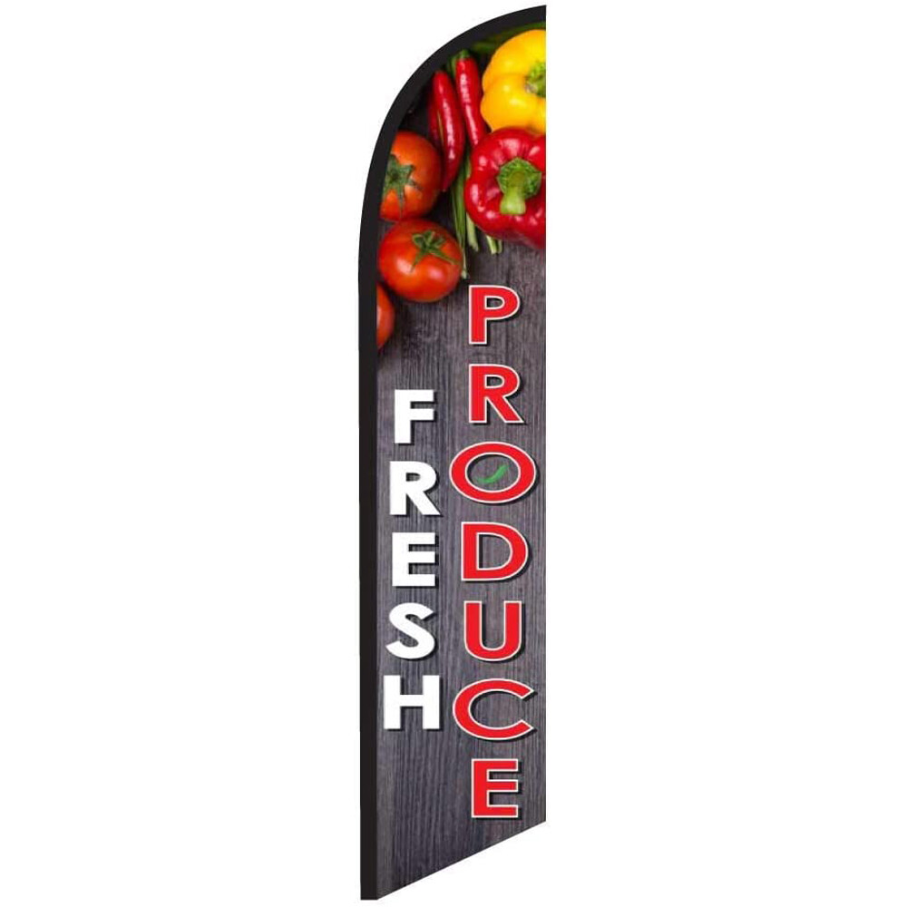 Fresh Produce 12ft Feather Banner Swooper Flag – FLAG ONLY