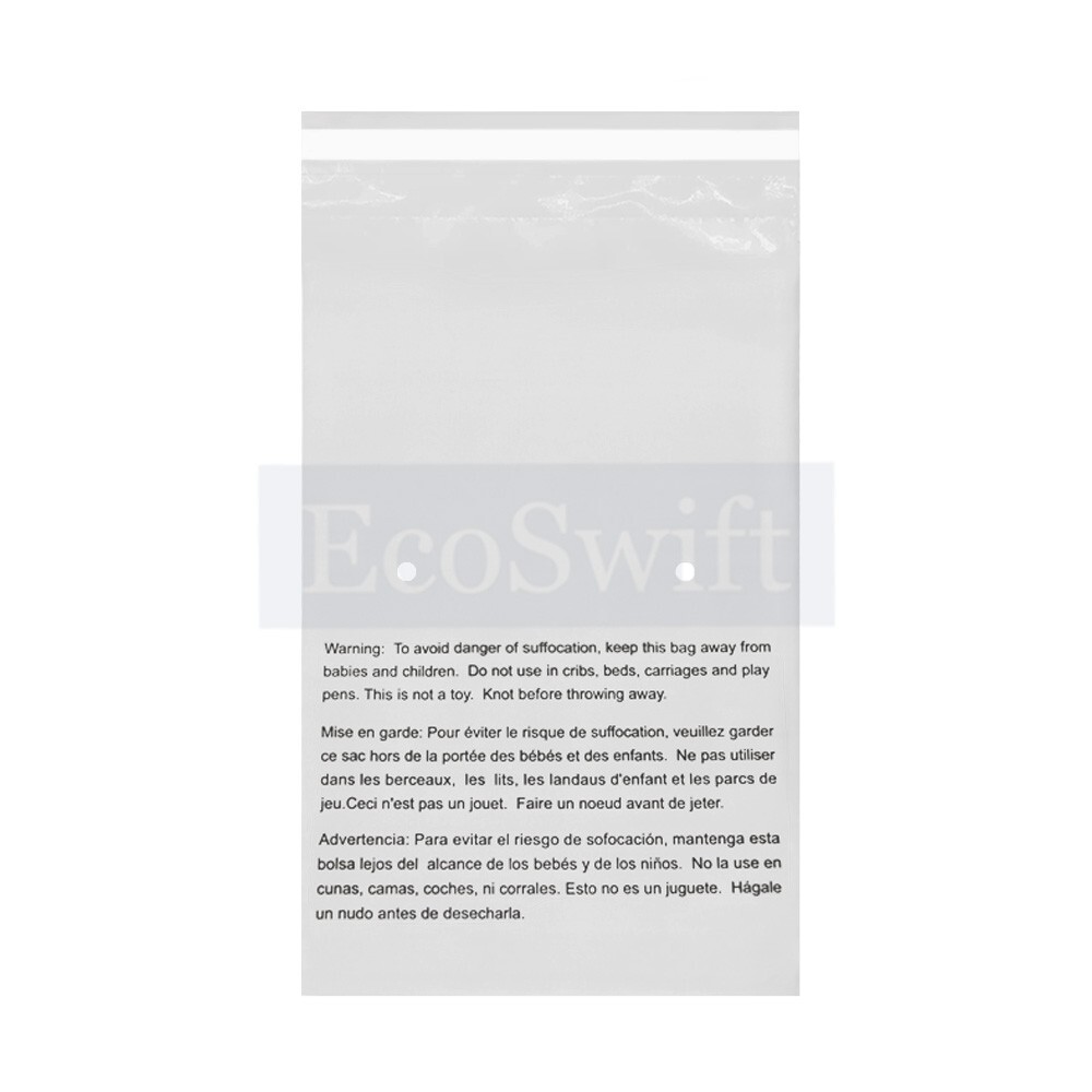 35 24×36 LARGE Self Seal Suffocation Warning Clear Poly Bags 1.5 mil Free Ship