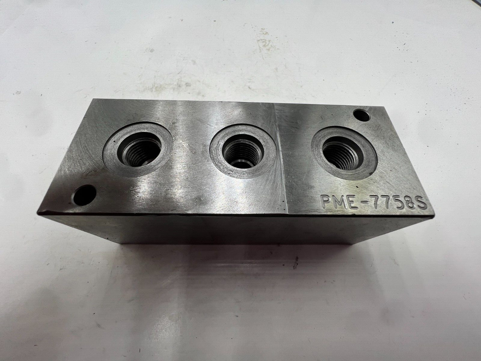 3-Station, Hydraulic Valve Block Aluminum Manifold, PME-7758S, Aluminum