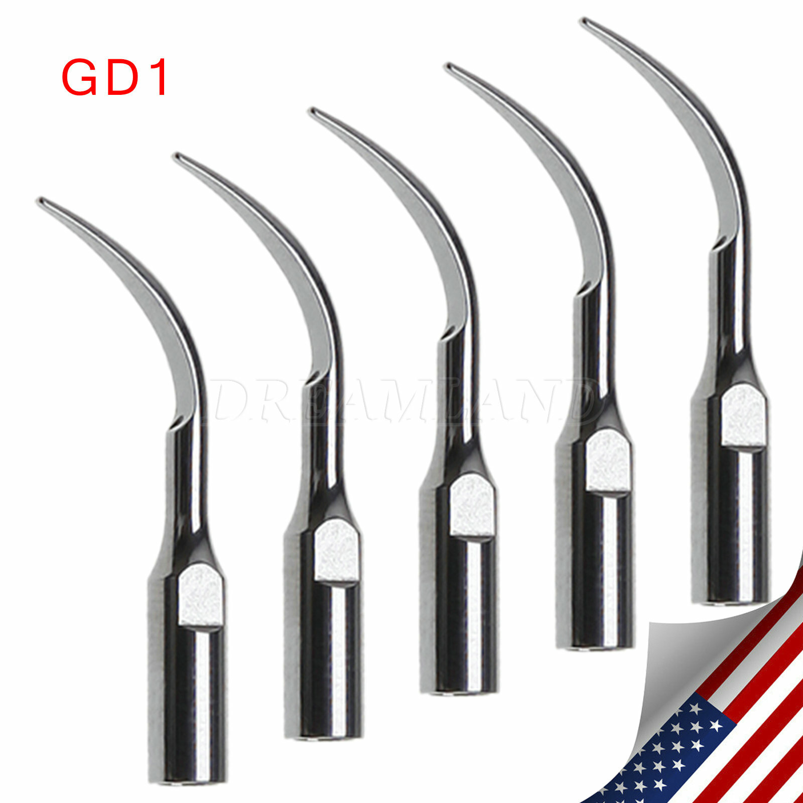 5x Dental Ultrasonic Piezo Scaler Tips fit EMS WOODPECKER DTE SATELEC STK