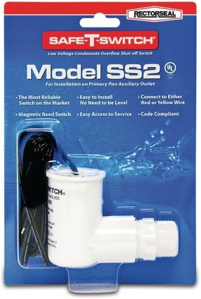 Safe-T-Switch SS2 97637 Condensate Overflow Shut-Off Switch HVAC Drain 3/4″ Adap