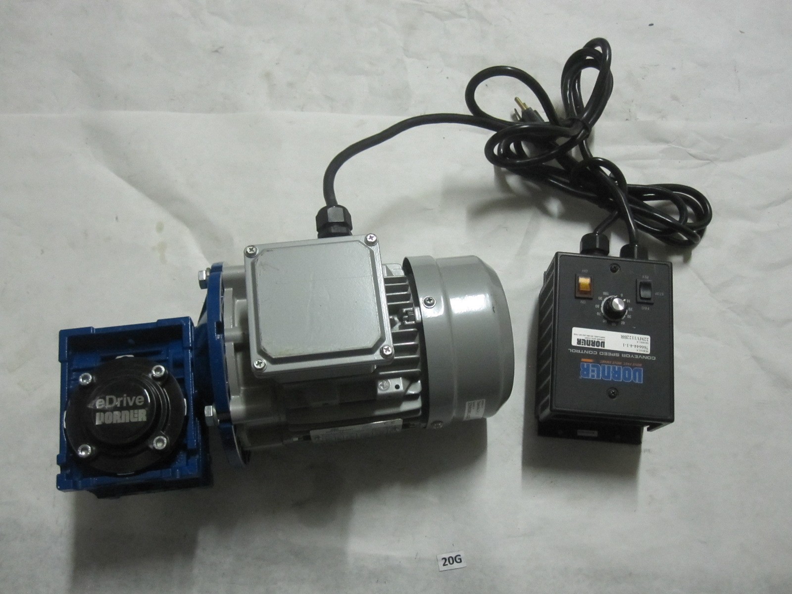 NOT WORKING Dorner 2200 3200 Conveyor Drive Motor 1/2HP (1/4HP) 20:1 Gearbox