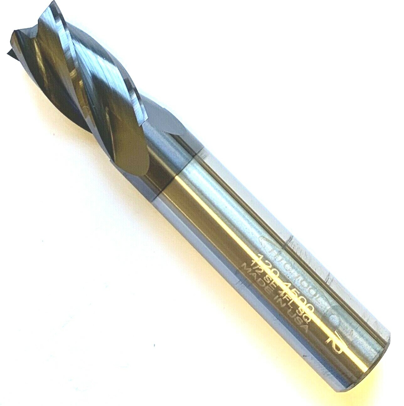 1/2″ 4 FLUTE SINGLE END ALTIN COATED CARBIDE END MILL – HTC 130-4500 USA