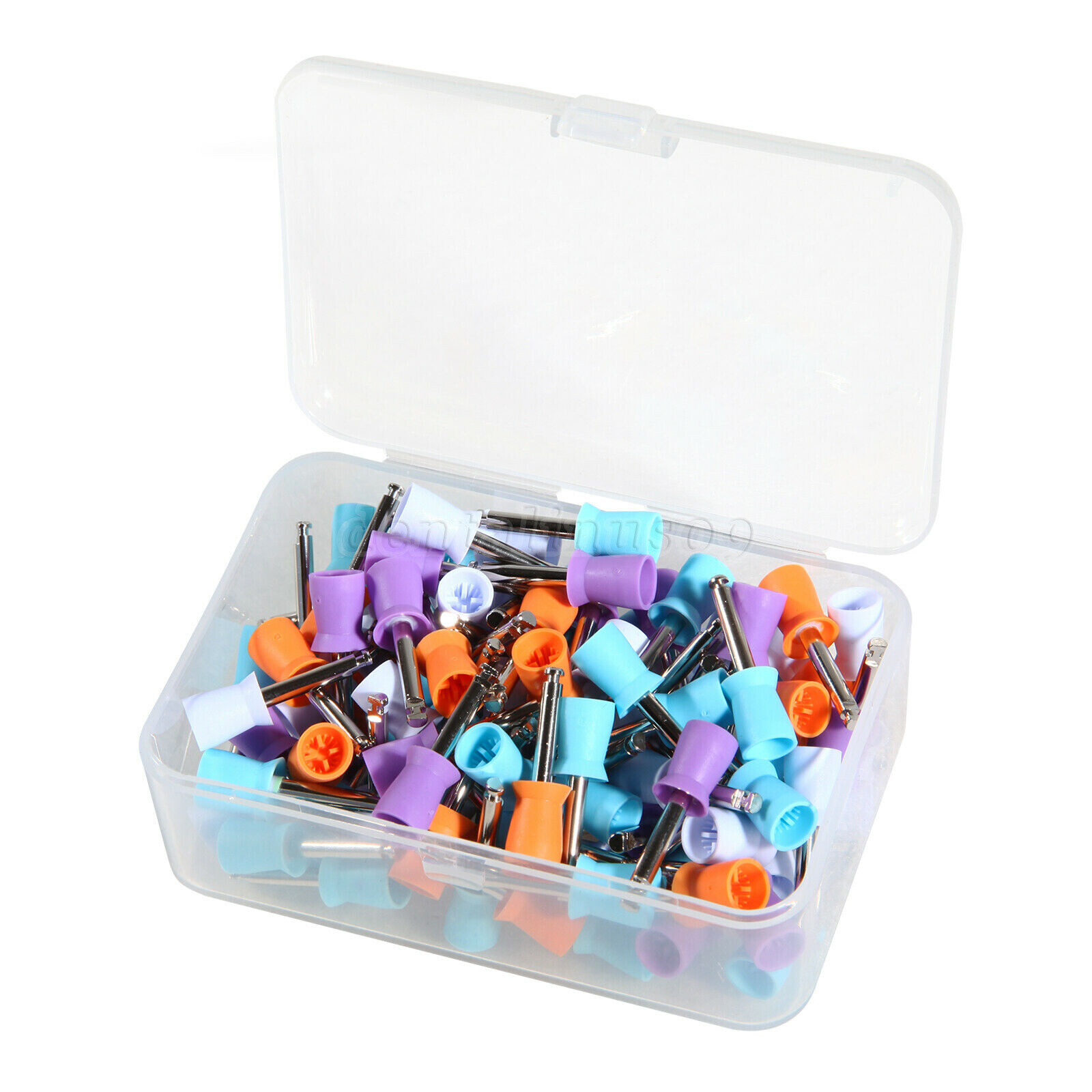 100PCS Mixed Colors Dental Prophy Tooth Polishing Cups Latch Type Rubber SA