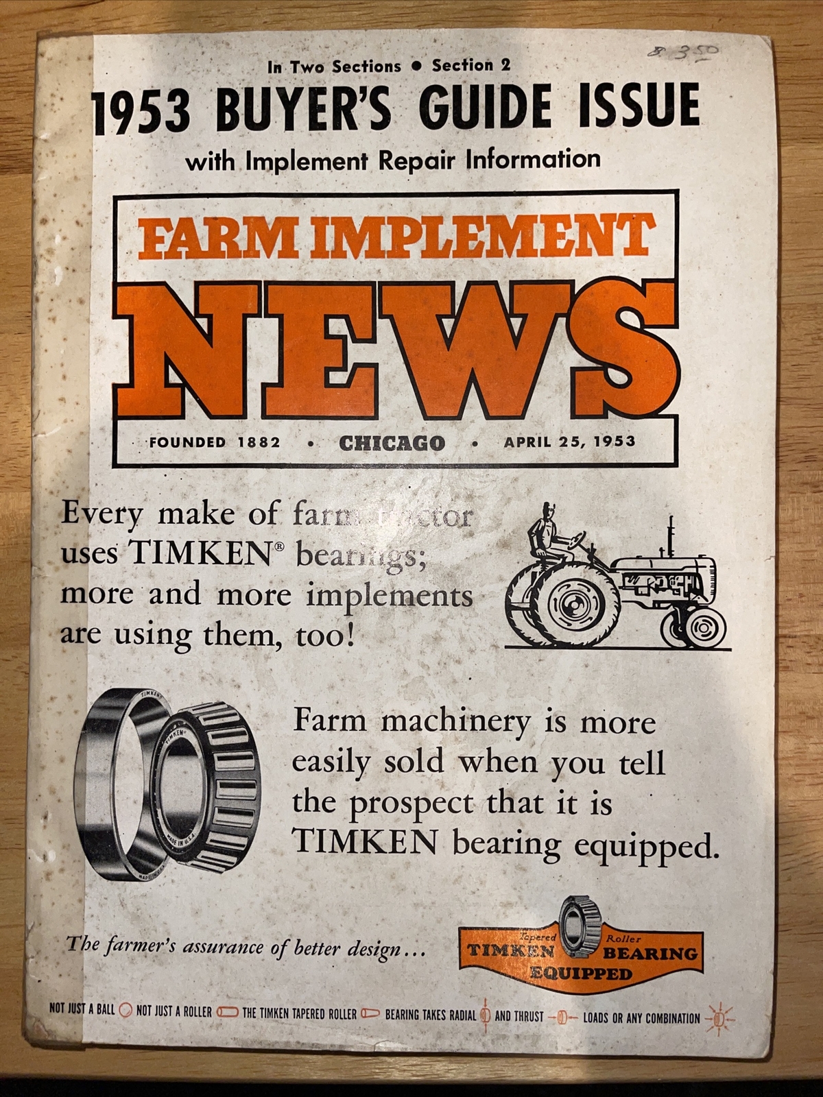 Farm Implement News April 25, 1953, Buyer’s Guide Issue w/ Implement Repair Info