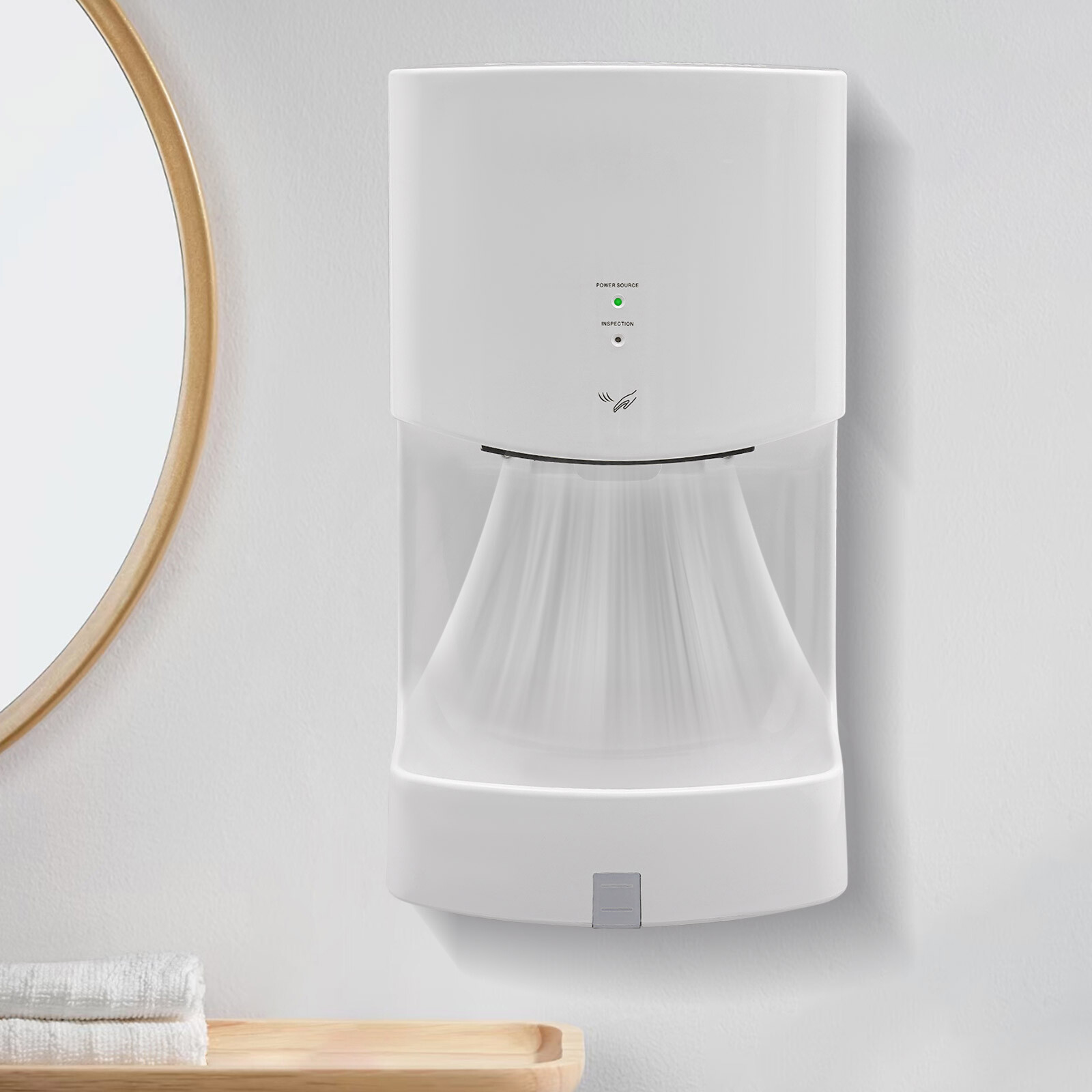 1000W Automatic Wall Mounted Hand Dryer Electric Jet Hand Dryer with Drip Tray