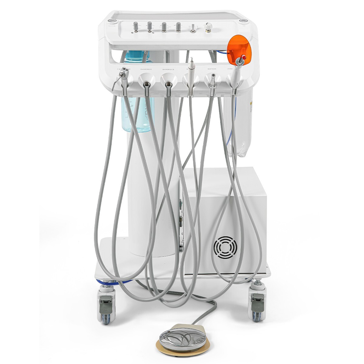 Portable Dental Mobile Delivery Unit System Air Compressor 4 Holes/Implant Motor