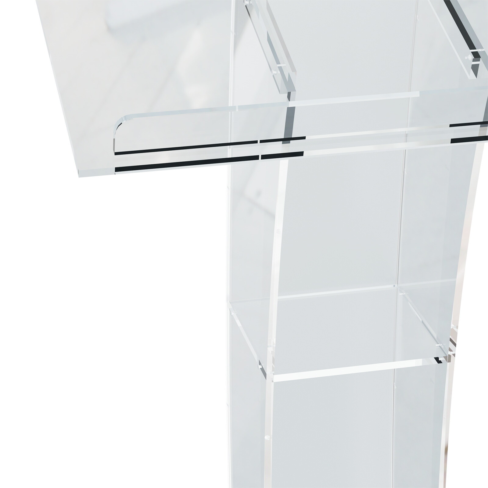 Acrylic Clear Podium Plexiglass Pulpit School Conference Church Curve Lectern