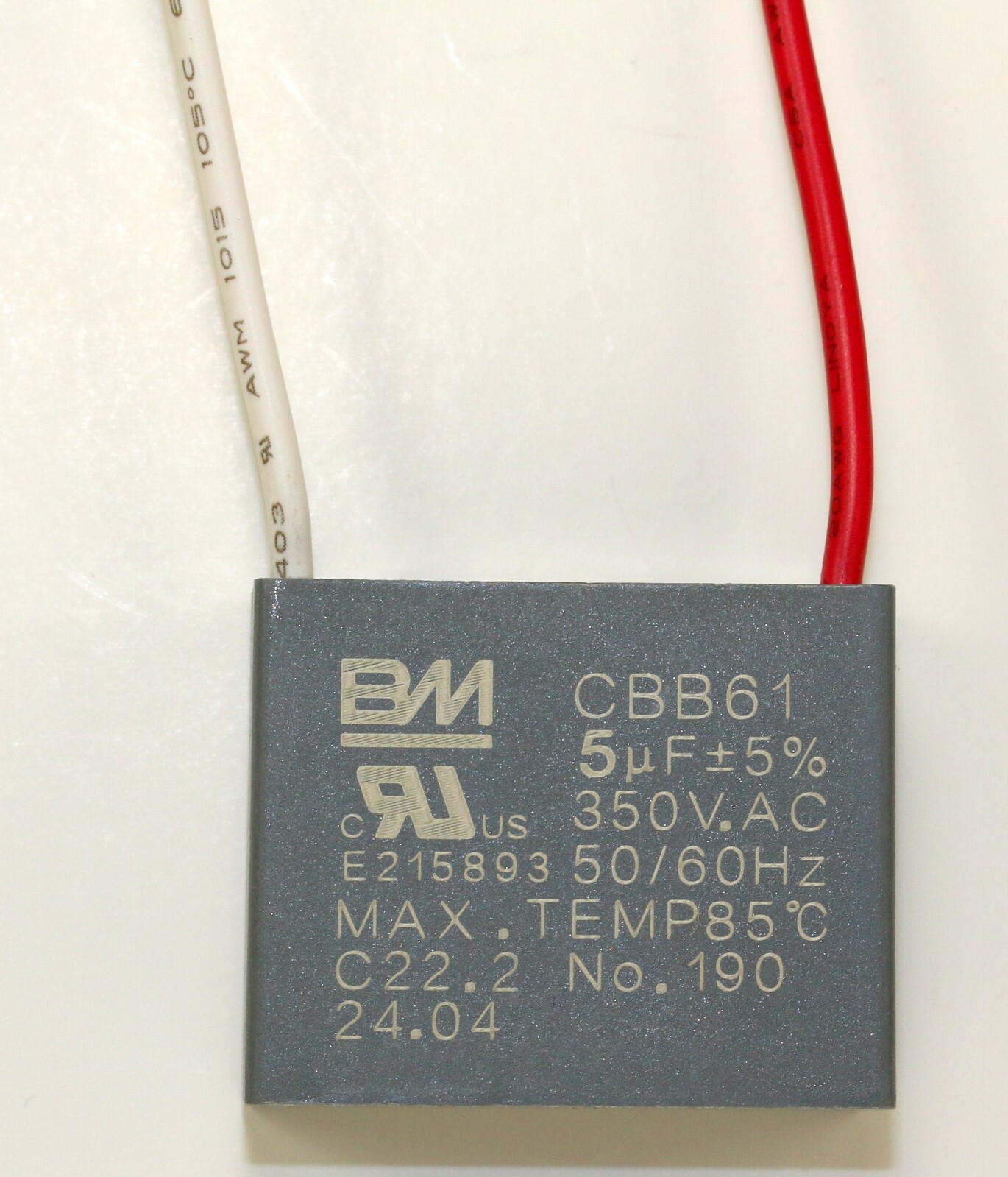 BM 5UF 350V CBB61 Fan Capacitor 1 year warranty