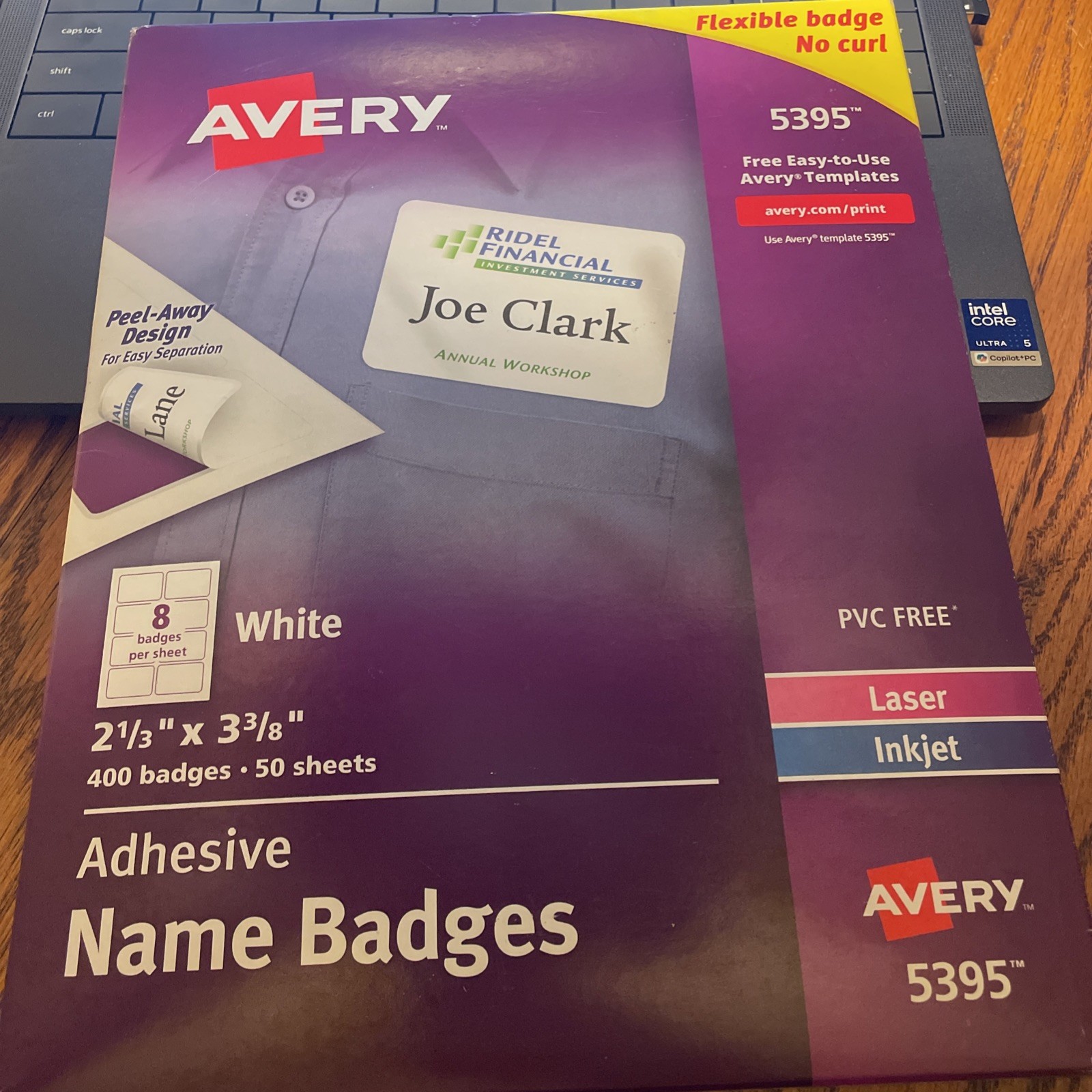 Avery 2-1/3″ x 3-3/8″ Matte White, 400 Printable Name Tags