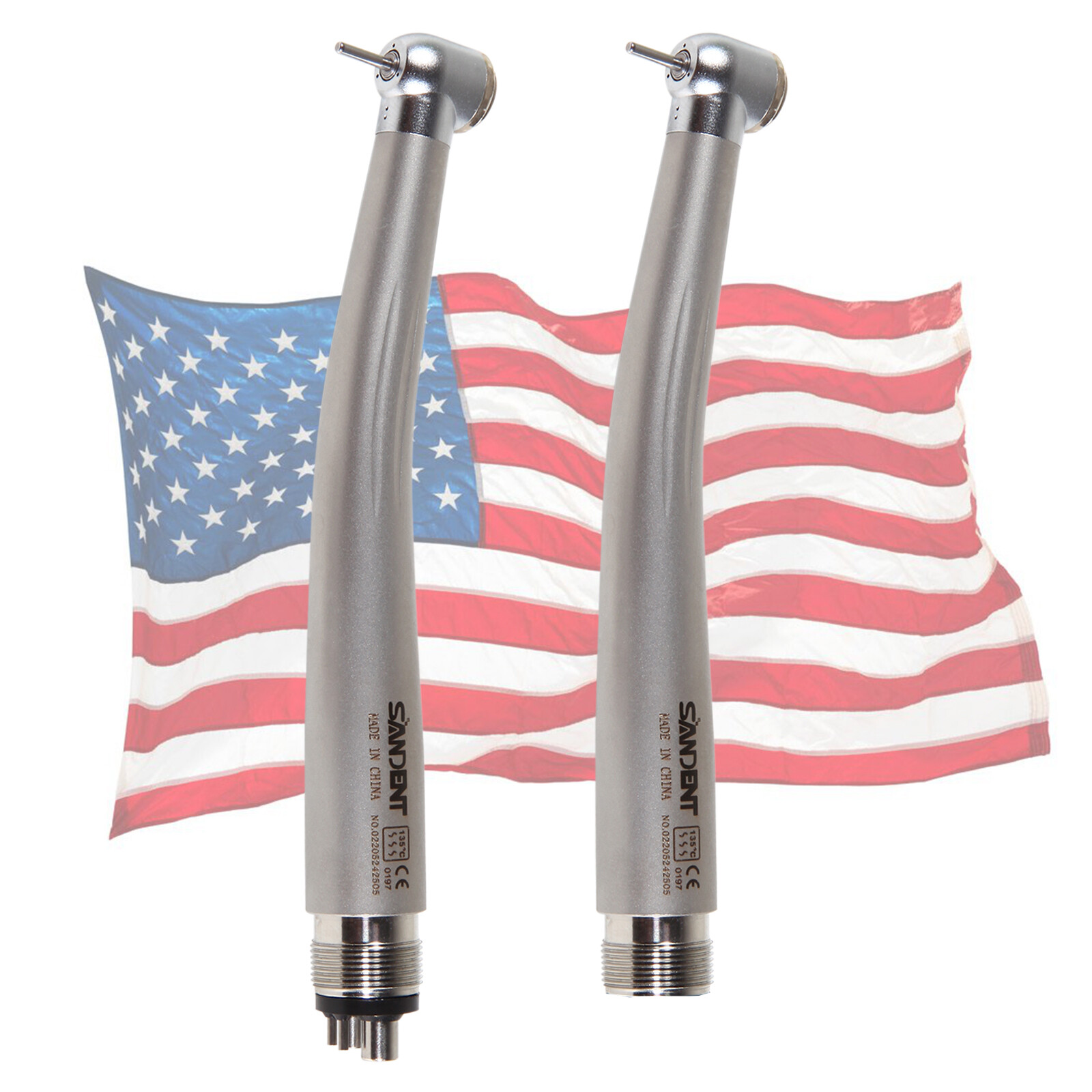 Dental High Speed LED E-generator Handpiece Push Button /No LED Turbine 2/4 Hole