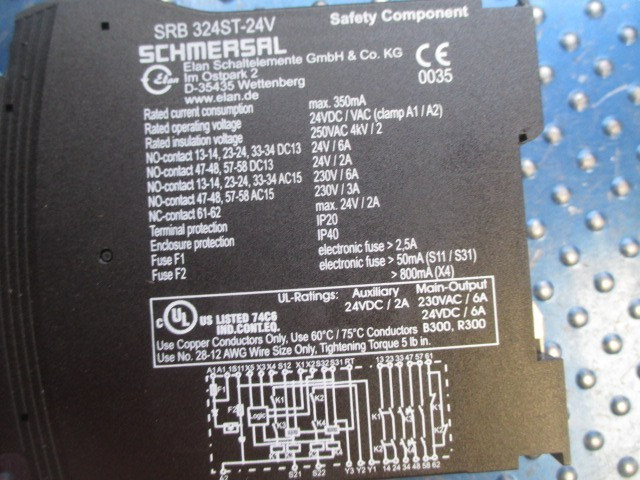 NEW SCHMERSAL SAFETY RELAY SRB324ST 24V (V.3) 101195504