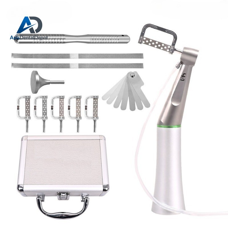 Dental 4:1 Reduction IPR Contra Angle Handpiece Interproximal Stripping Kits New