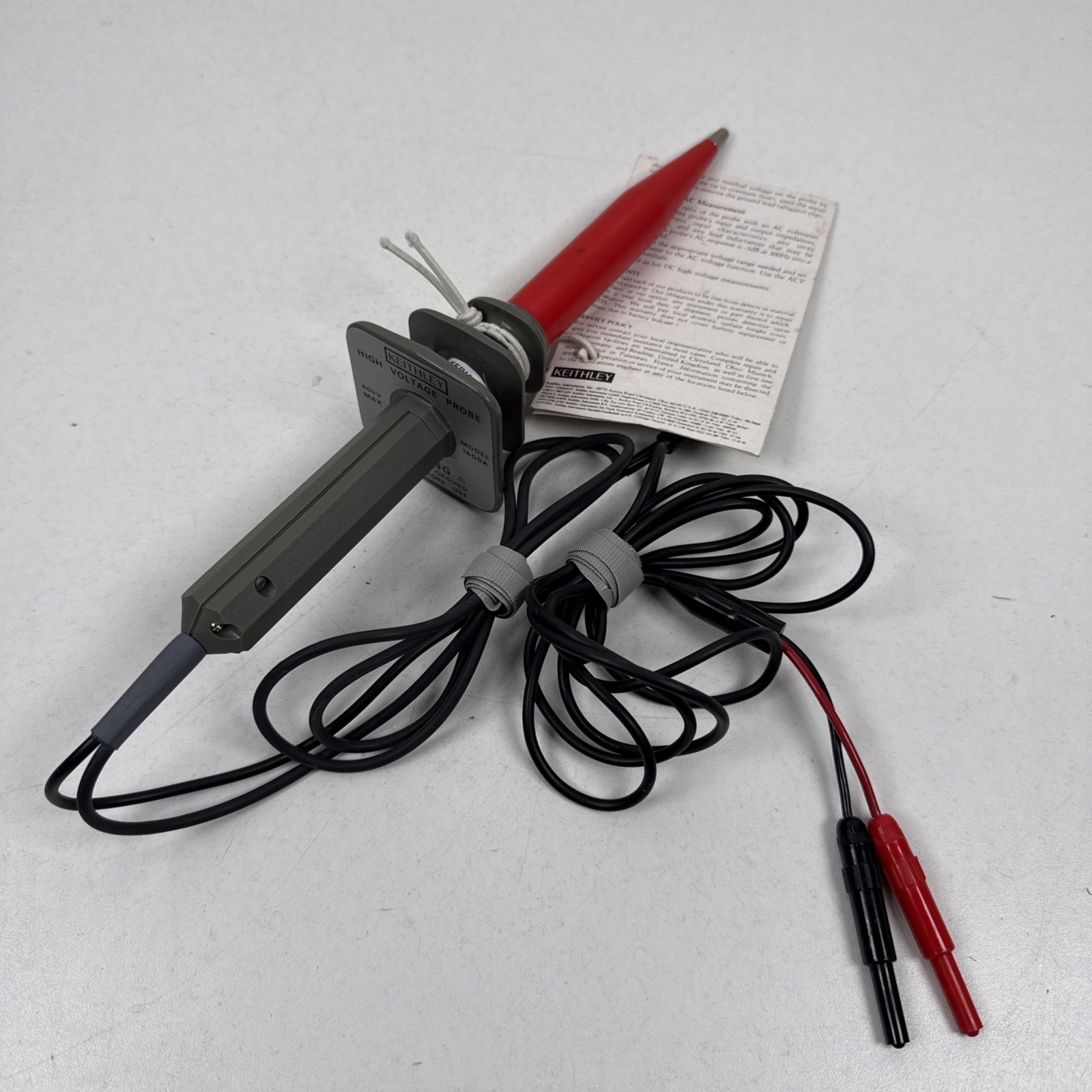 Keithley 1600A High Voltage Probe 40kV 1000:1 DMM w/ Instruction Card Untested
